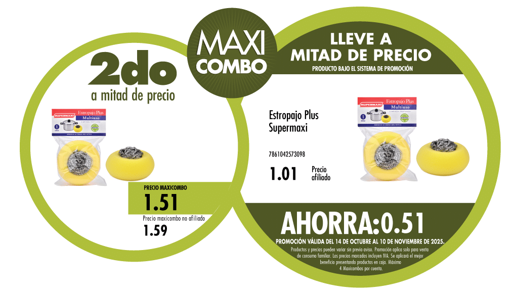 Maxicombo mitad de precio 45