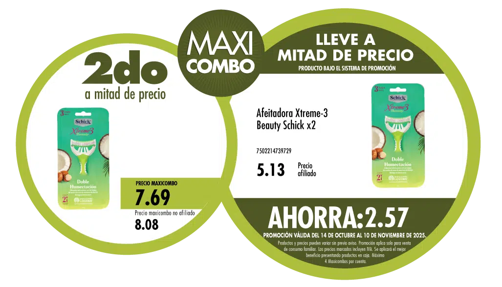 Maxicombo mitad de precio 79