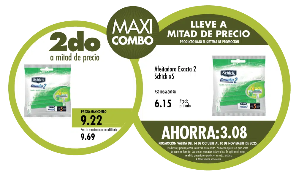 Maxicombo mitad de precio 80