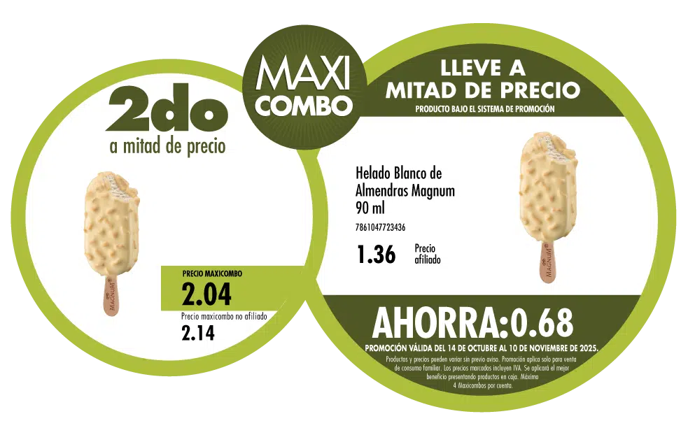 Maxicombo mitad de precio 86