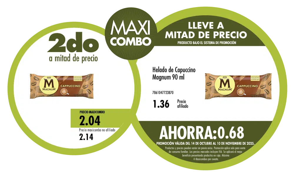 Maxicombo mitad de precio 87