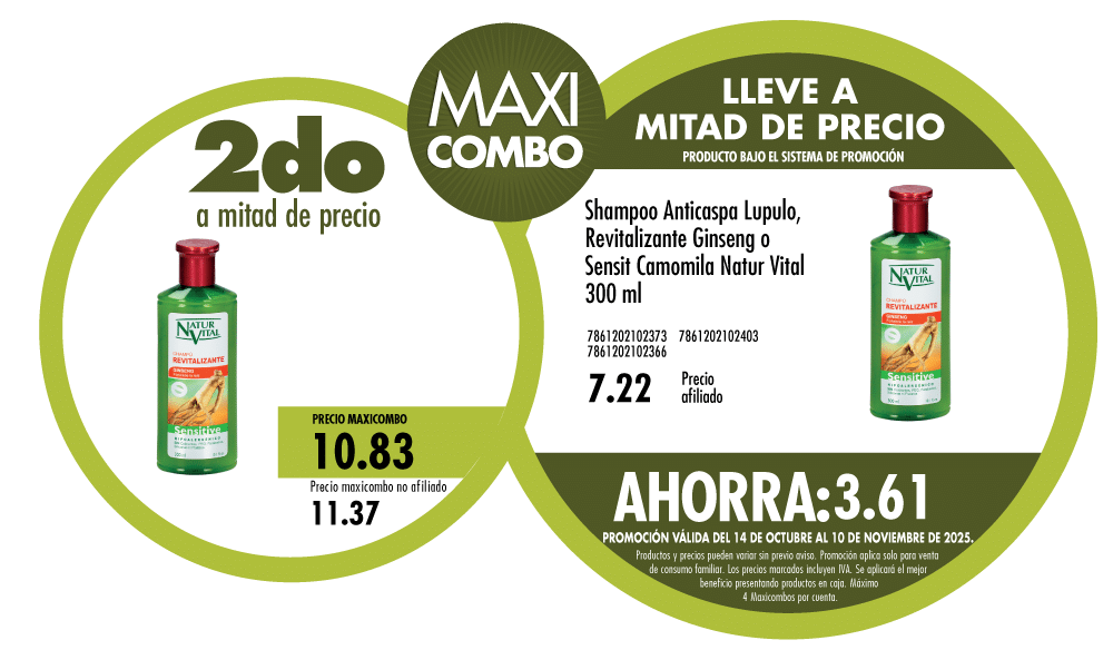 Maxicombo mitad de precio 92