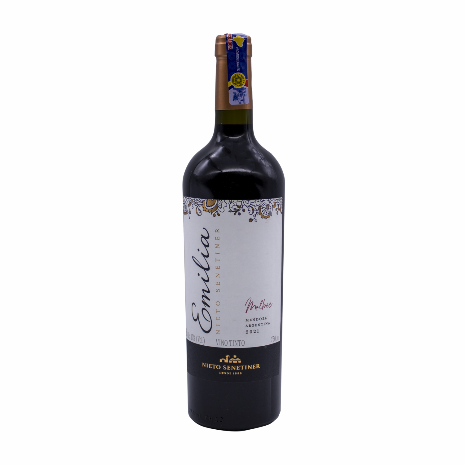 Vino Tinto Malbec Senetiner Argentino EMILIA 750 Ml
