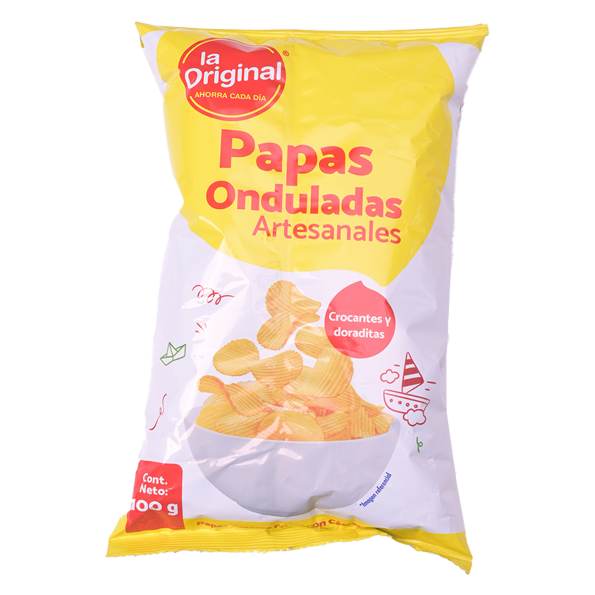 Papas Fritas Onduladas Artesanales LA ORIGINAL 100 G