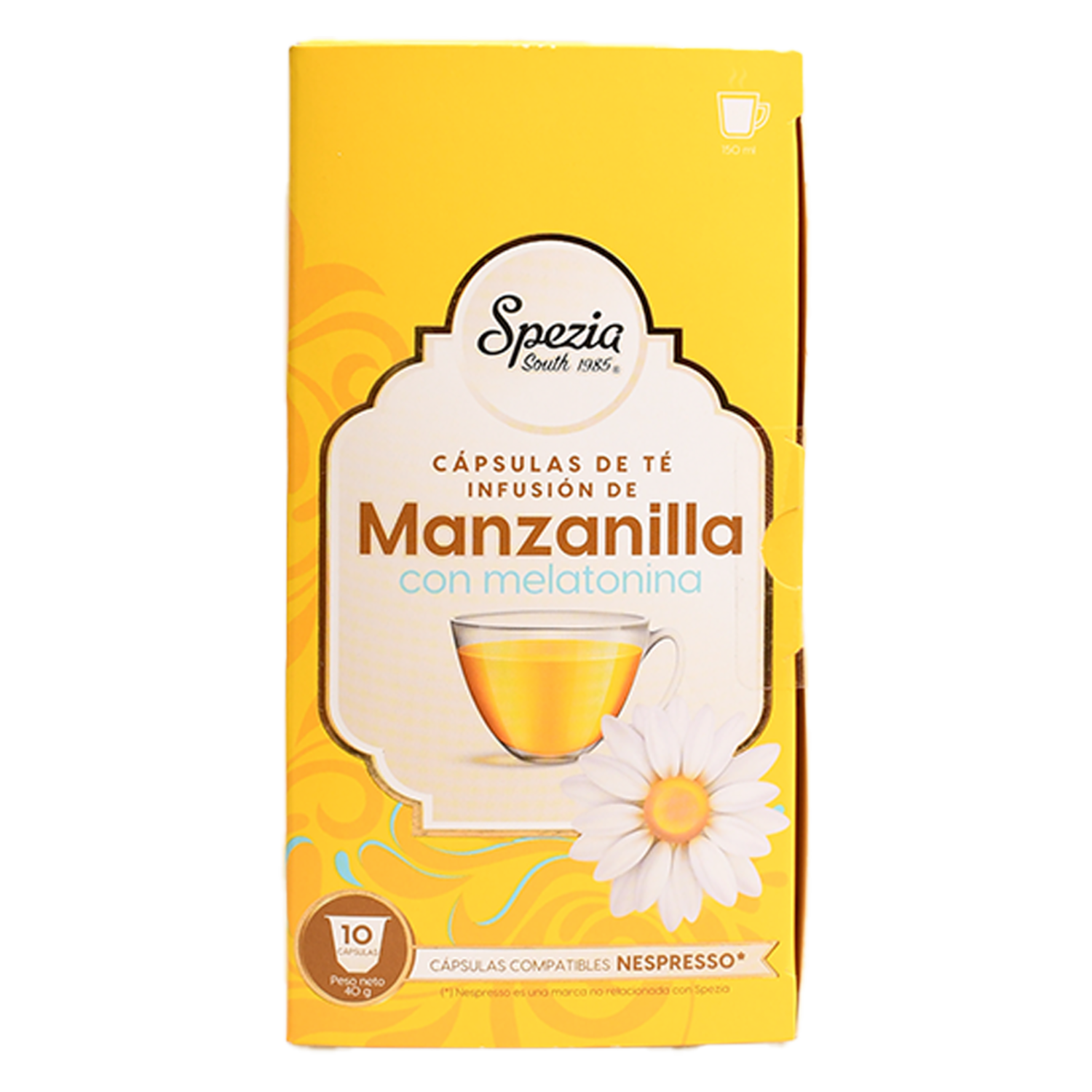 Capsulas De Té Infusión De Manzanilla Con Melatonina SPEZIA 10 X 8 G