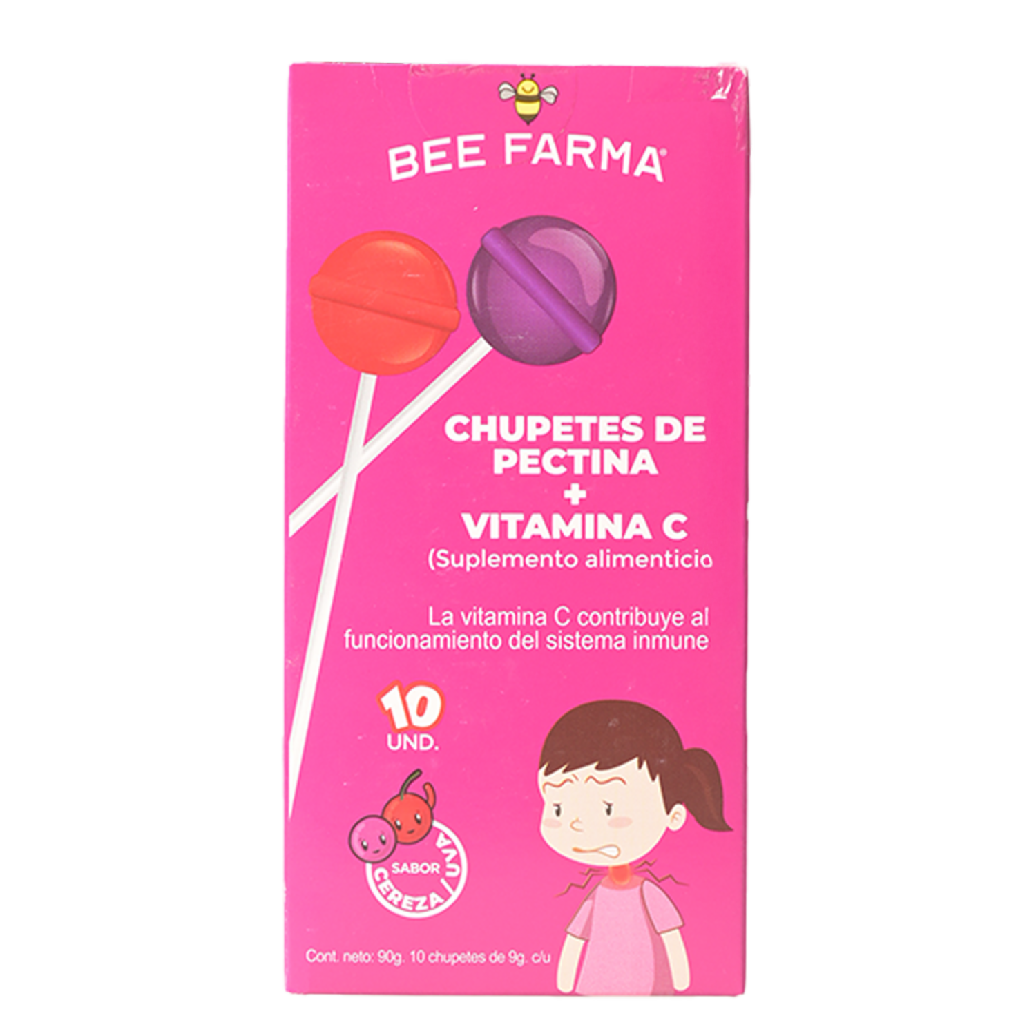 Vitamina C Y Pectina En Chupetes BEE FARMA 90 G