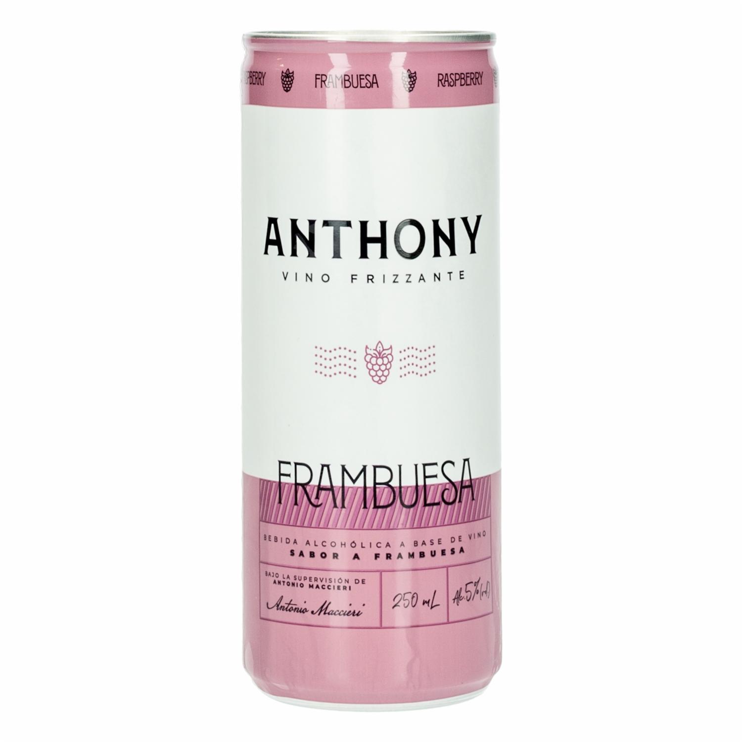 Vino Frizzante Sabor A Frambuesa ANTHONY 250 Ml