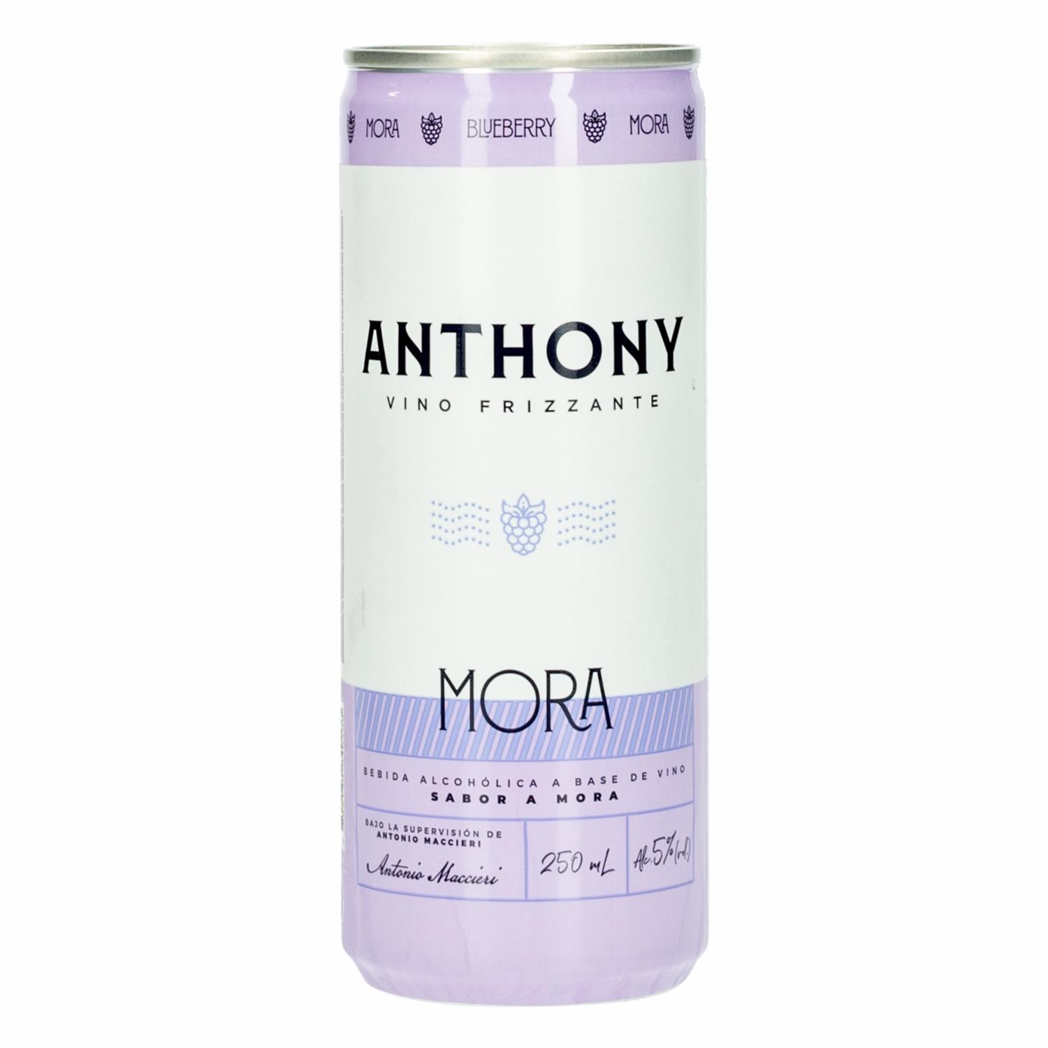 Vino Frizzante Sabor A Mora Anthony 250 Ml