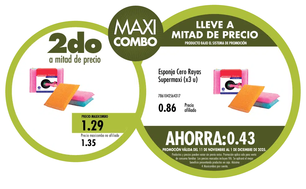 Maxicombo mitad de precio 18