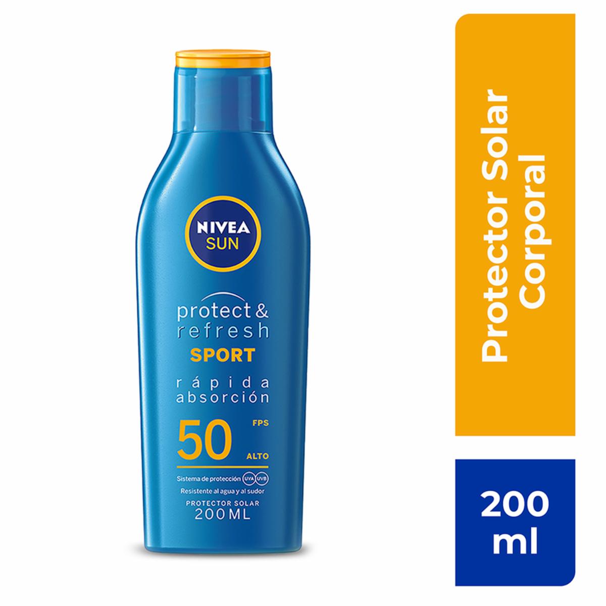 Protector Solar Sun Crema Protect & Refresh Sport Spf 50+ NIVEA 200 Ml