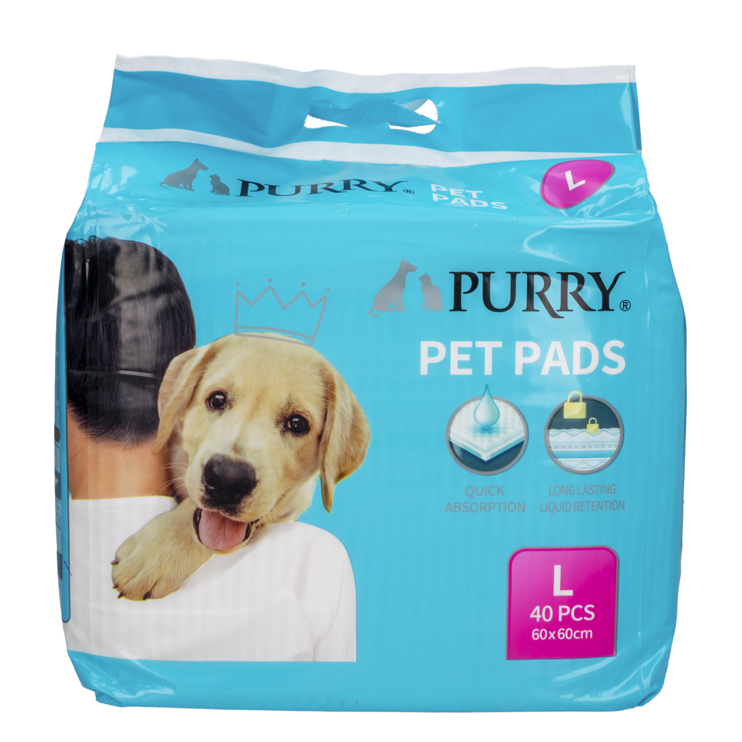 Pads Entrenadores Para Mascota 60×60 Cm PURRY 40 Unidades