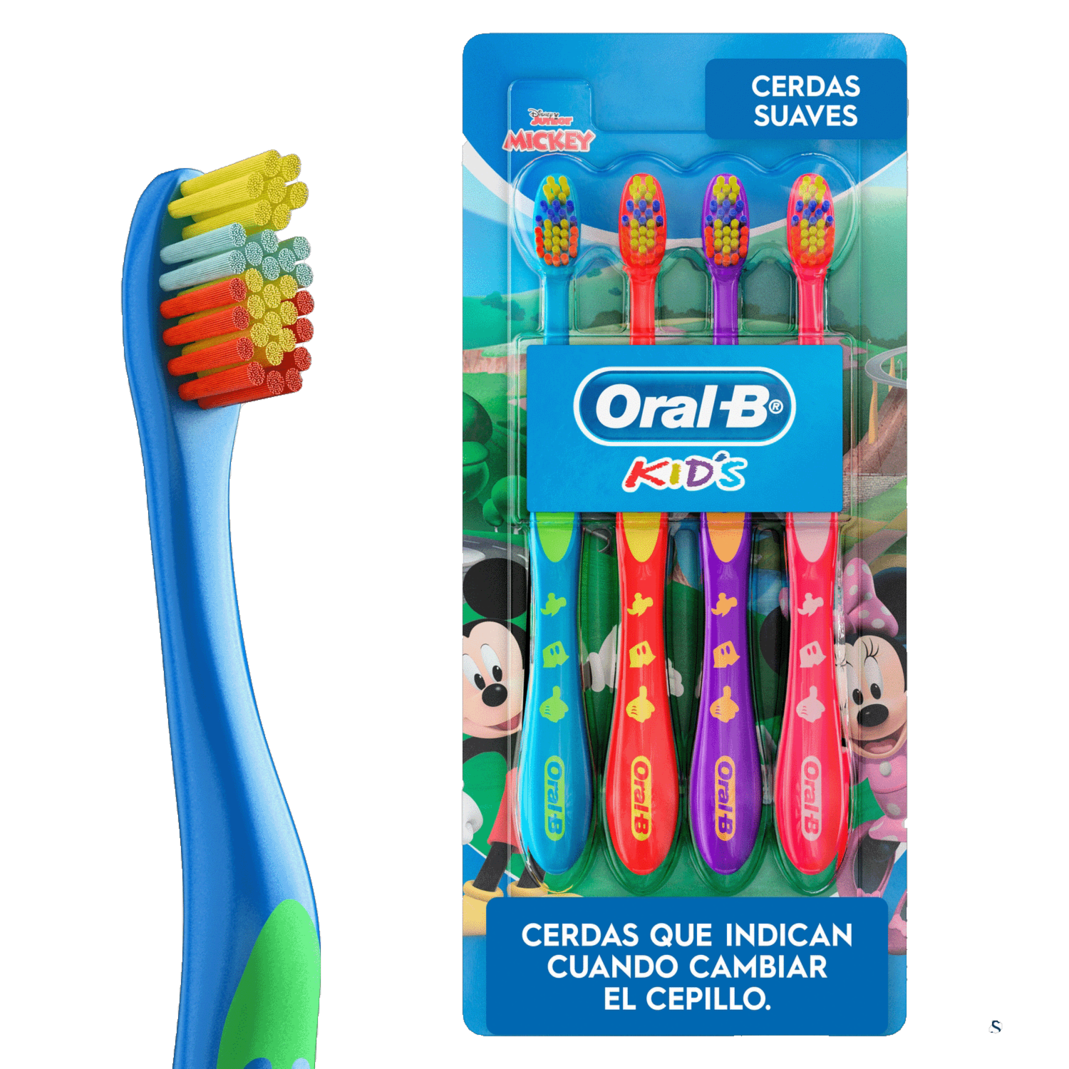 Pasta Dental Kids Para Una Limpieza Completa Cerdas Suaves Multicolor ORAL-B 4 Unidades