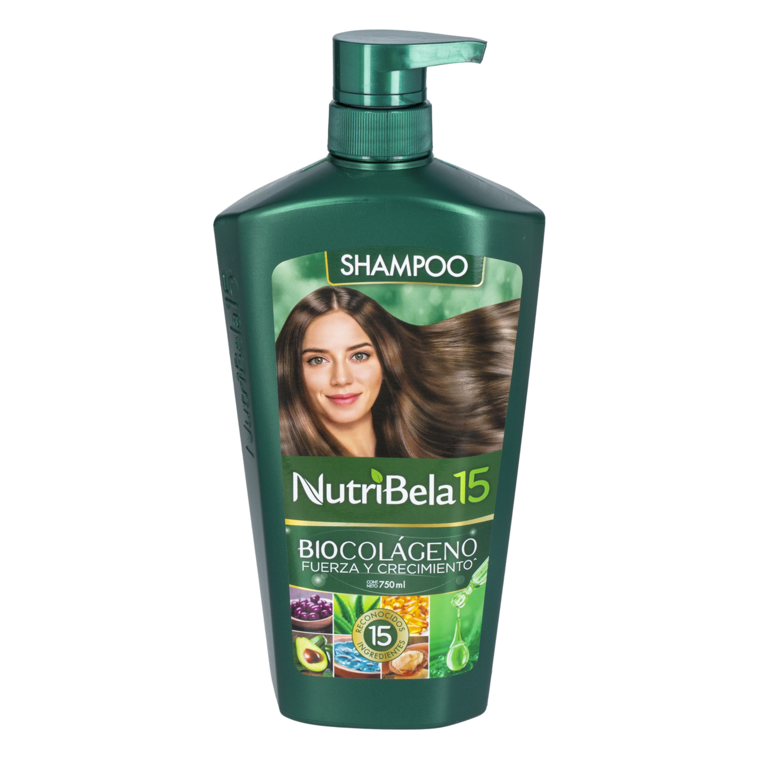 Shampoo De Cabello Biocolágeno Fuerza Y Crecimiento NUTRIBELA 750 Ml