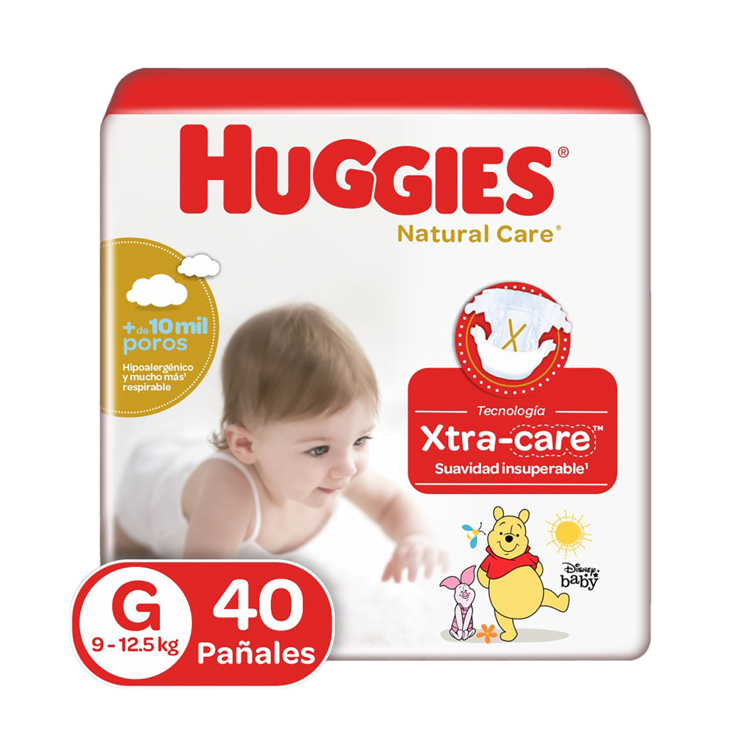Pañales Desechables Natural Care G Etapa 3 HUGGIES X 40 Uds