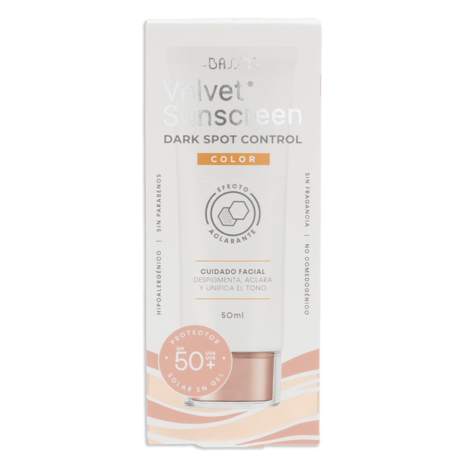 Protector Solar Facial Velvet Sunscreen Dark Spot Control BASSA 50 Ml