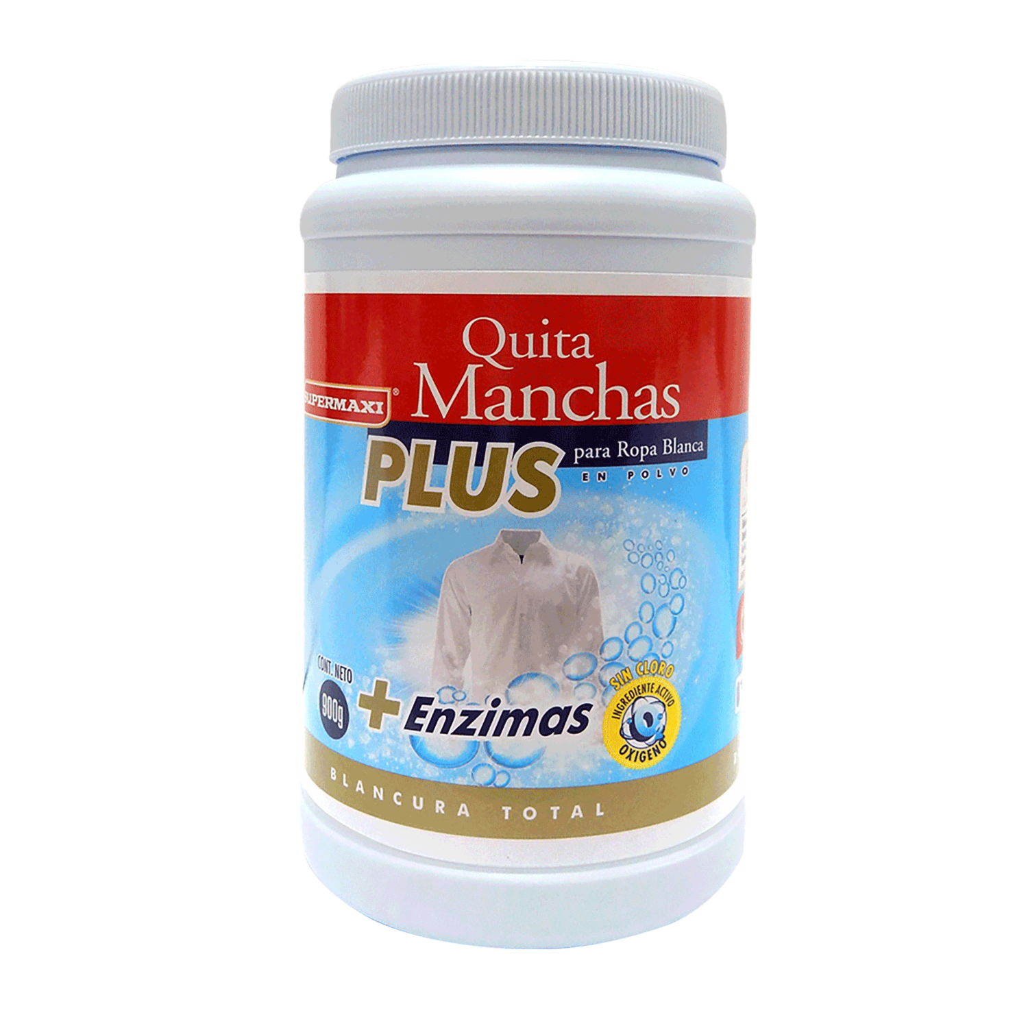 Quita Manchas Plus En Polvo Para Ropa Blanca Con Enzimas SUPERMAXI 900 G