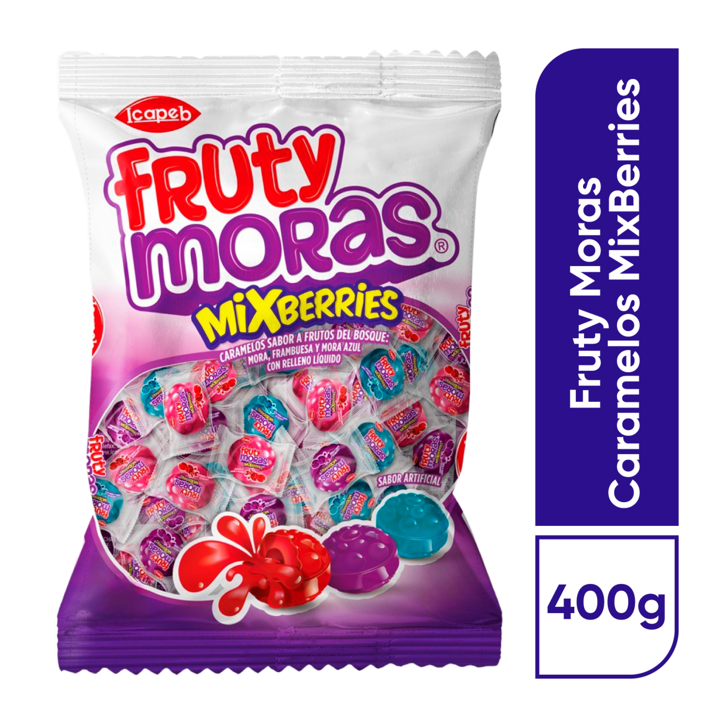 Caramelos Sabor Frutos del Bosque FRUTY MORAS 400 G