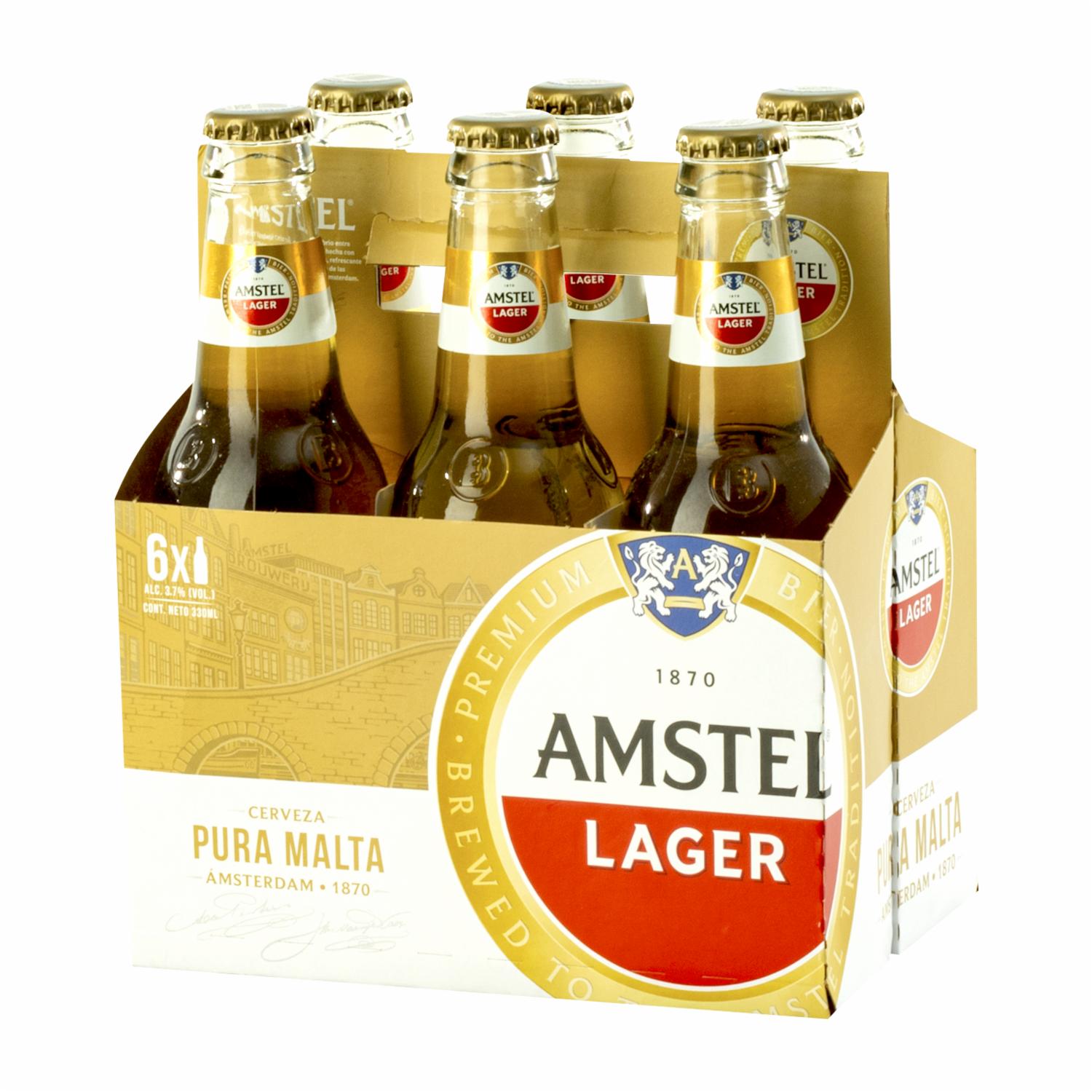 Cerveza Lager Amstel 6 X 330 Ml