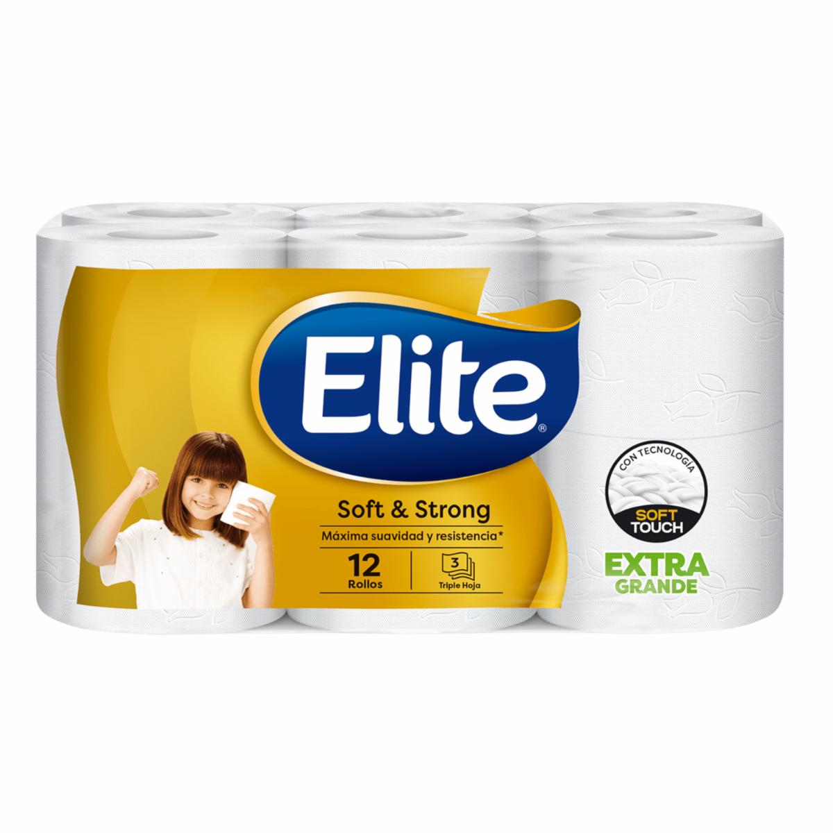 Papel Higiénico Soft & Strong XG Premium Triple Hoja ELITE 12 Rollos