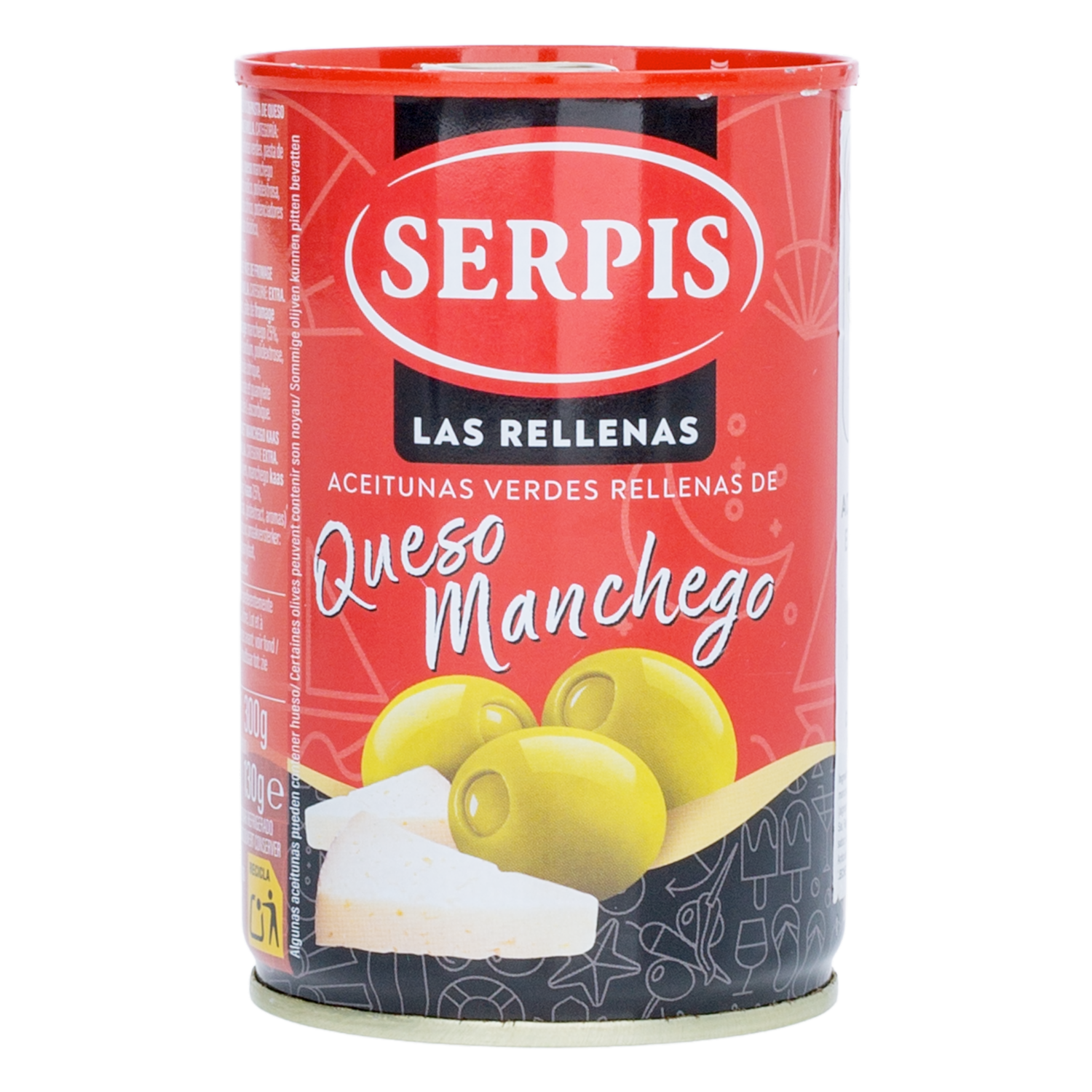 Aceitunas Rellena Con Queso Manchego SERPIS 300 G