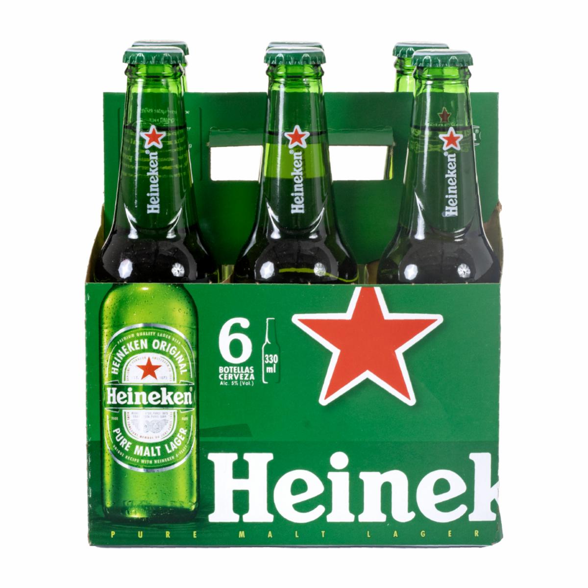 Cerveza Importada En Botella Heineken 6 X 330 Ml