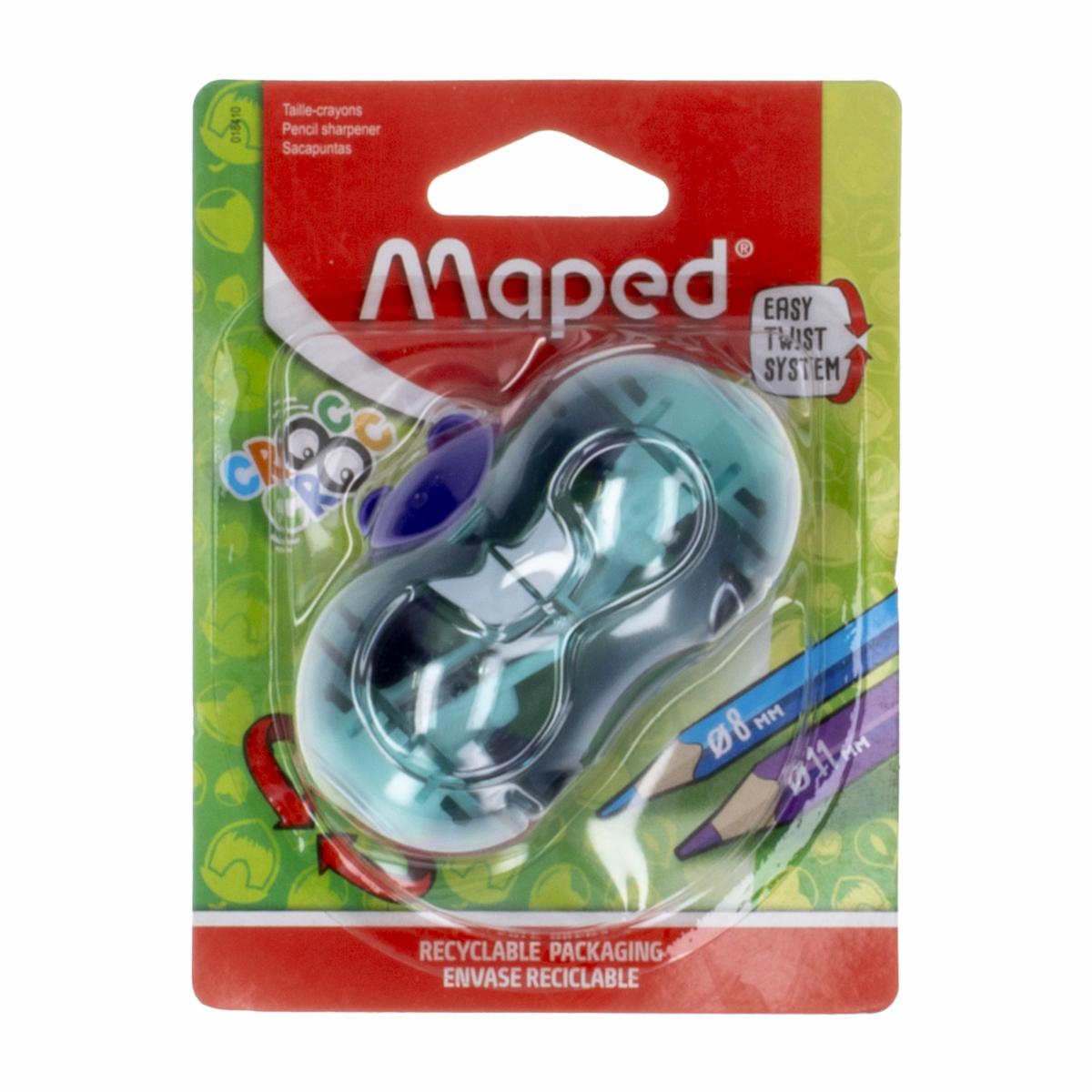 Sacapuntas Doble Orificio Con Deposito Diseño Croc Croc MAPED Unidad