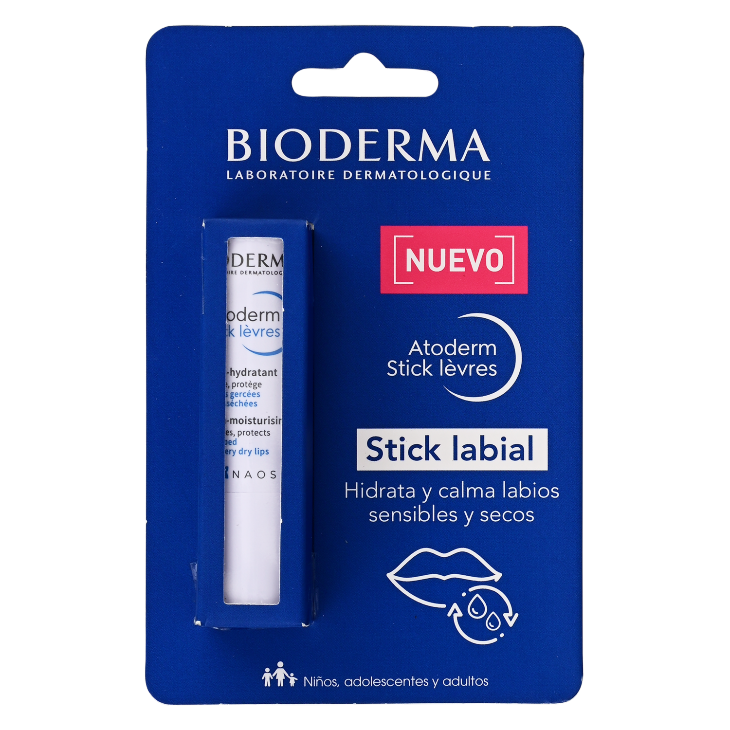 Humectante Labial Atoderm Para Labios Sensibles Y Secos BIODERMA Stick