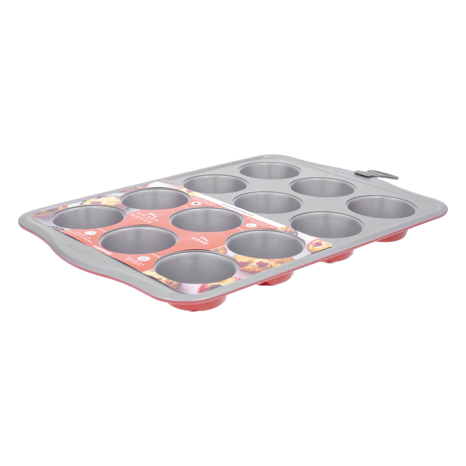 Molde De Hornear Para Cup Cakes Acero Rojo FABERWARE 22.8X12.7 Cm