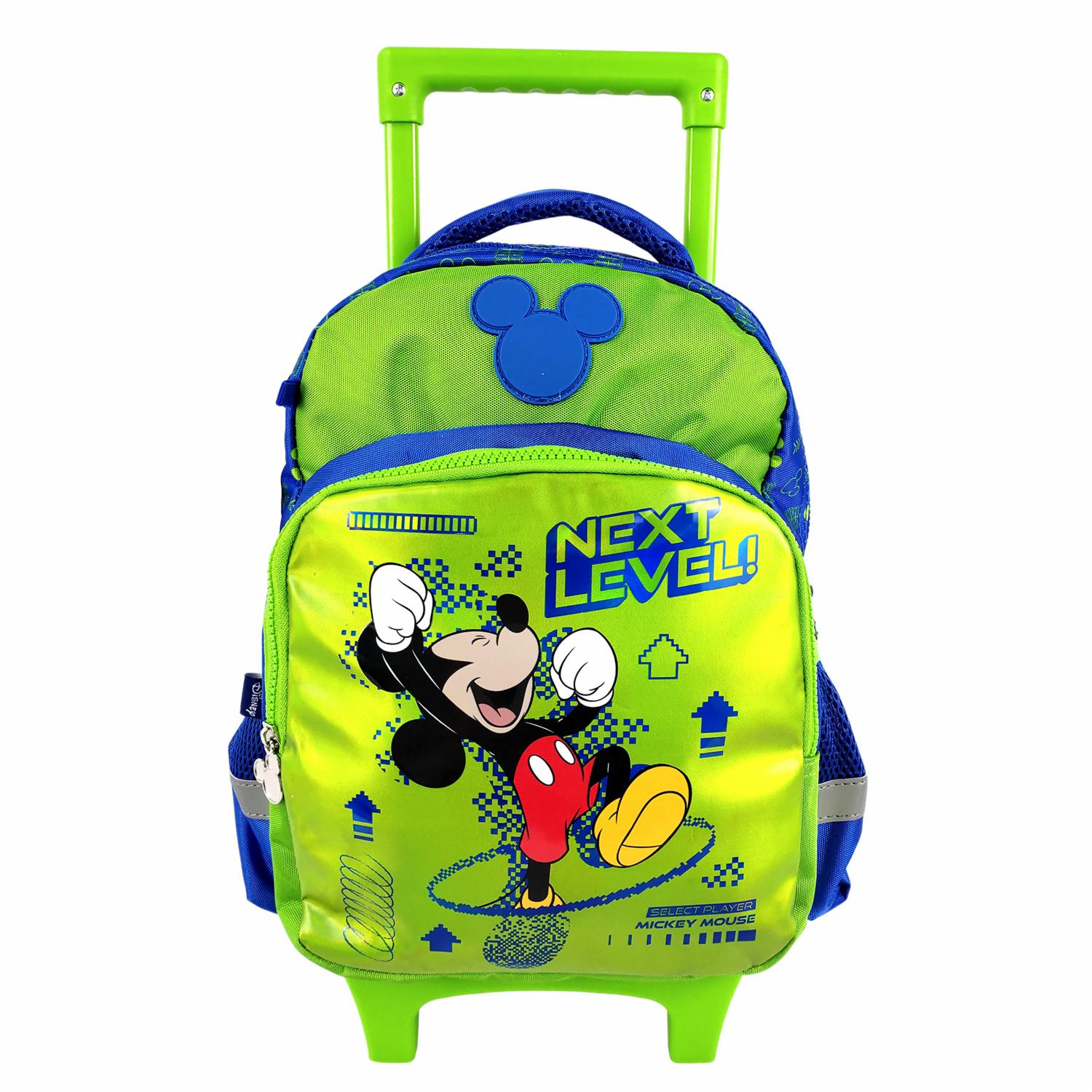 Mochila Escolar Trolley Para Niño Diseño Mickey PRIMAVERA 14″