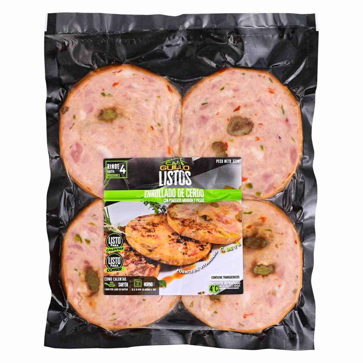 Enrollado De Cerdo Con Pimiento Morrón Y Pasas CASA GUILLO 320 G