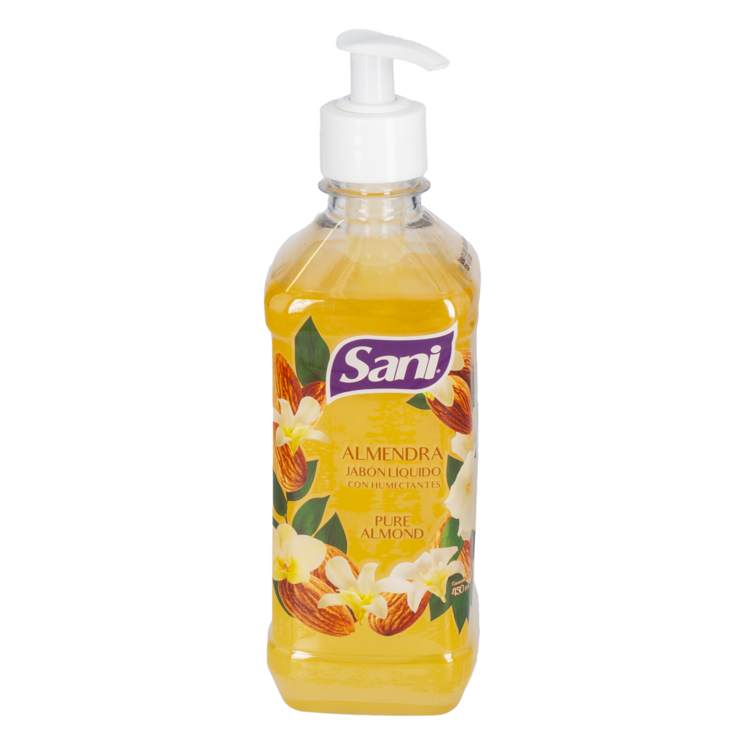 Jabón Líquido Con Humectantes Fragancia Pure Almond SANI 450 Ml