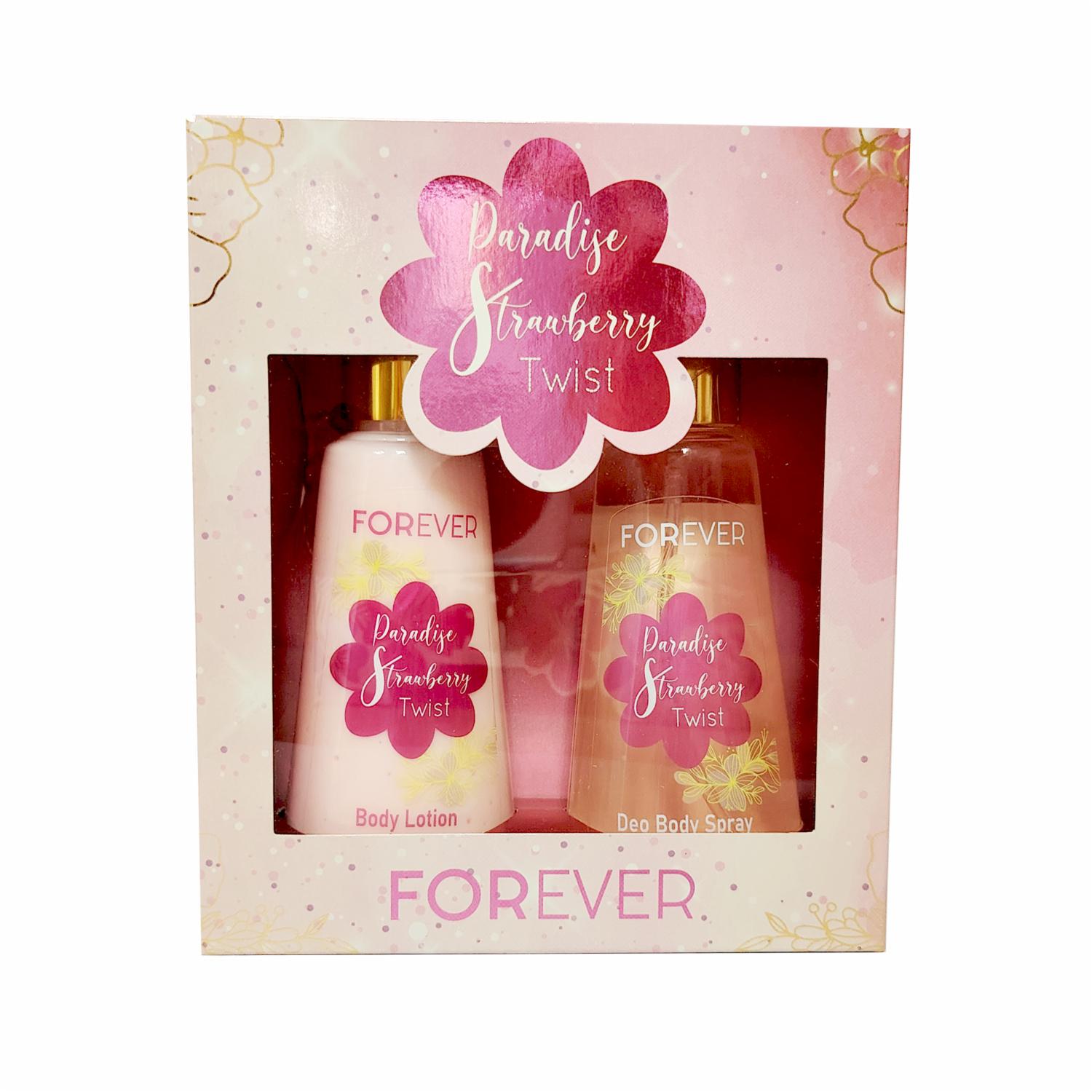 Set Para Dama Metalizado Paradise Strawberry Twist FOREVER 2 X 125 Ml