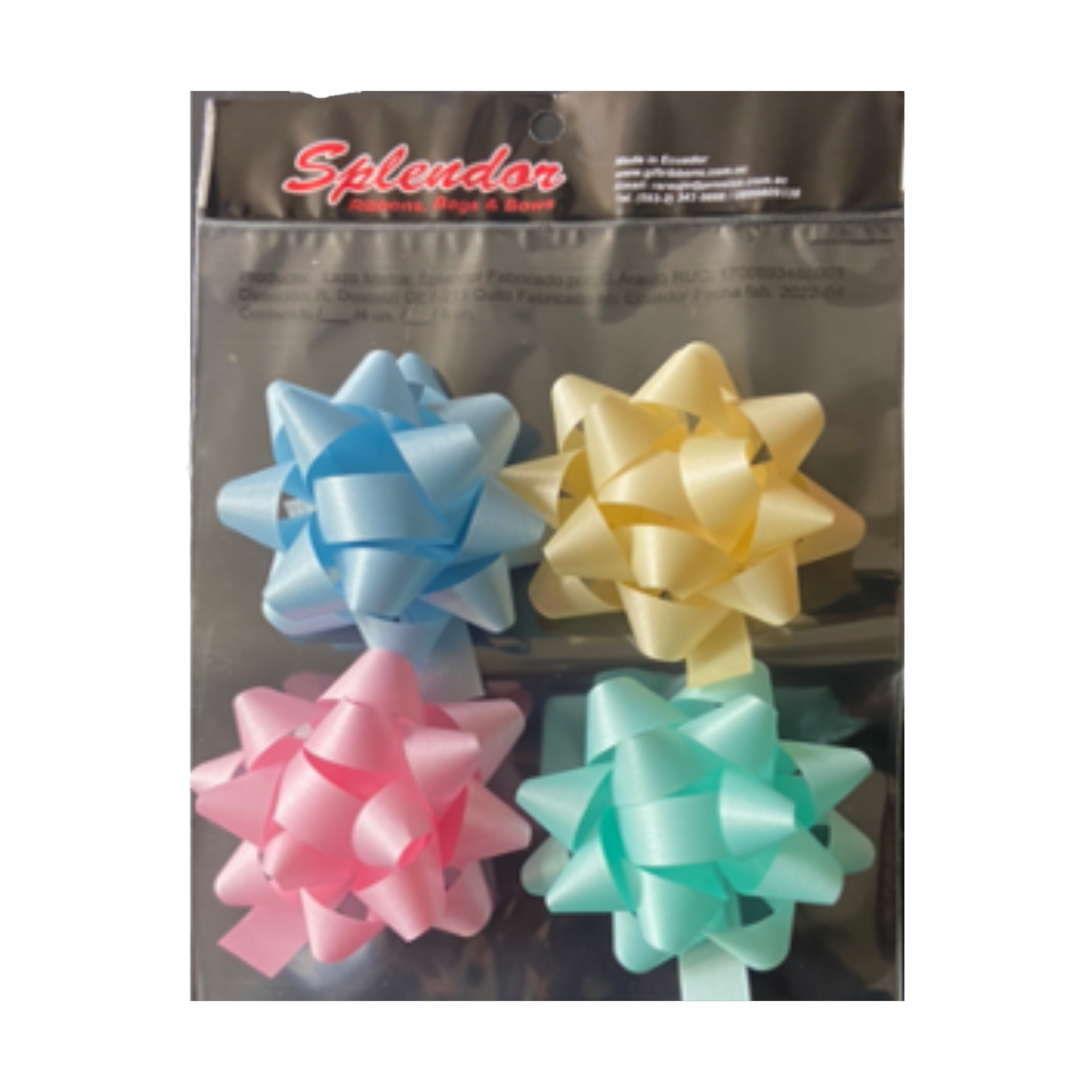 Lazos De Cinta Diseño Estrella Colores Pastel SPLENDOR 4 Uds