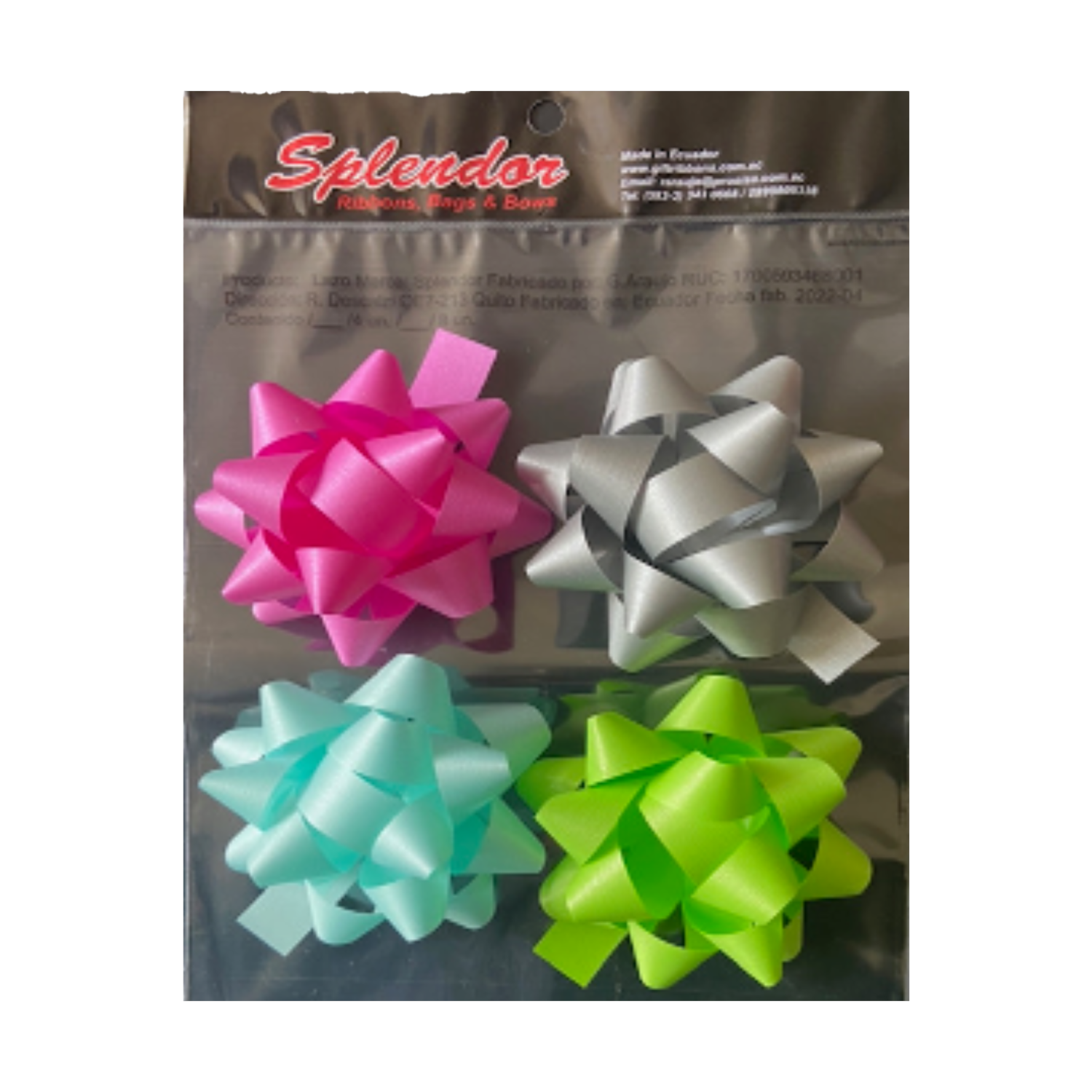 Lazos De Cinta Diseño Estrella Varios Colores SPLENDOR 4 Uds