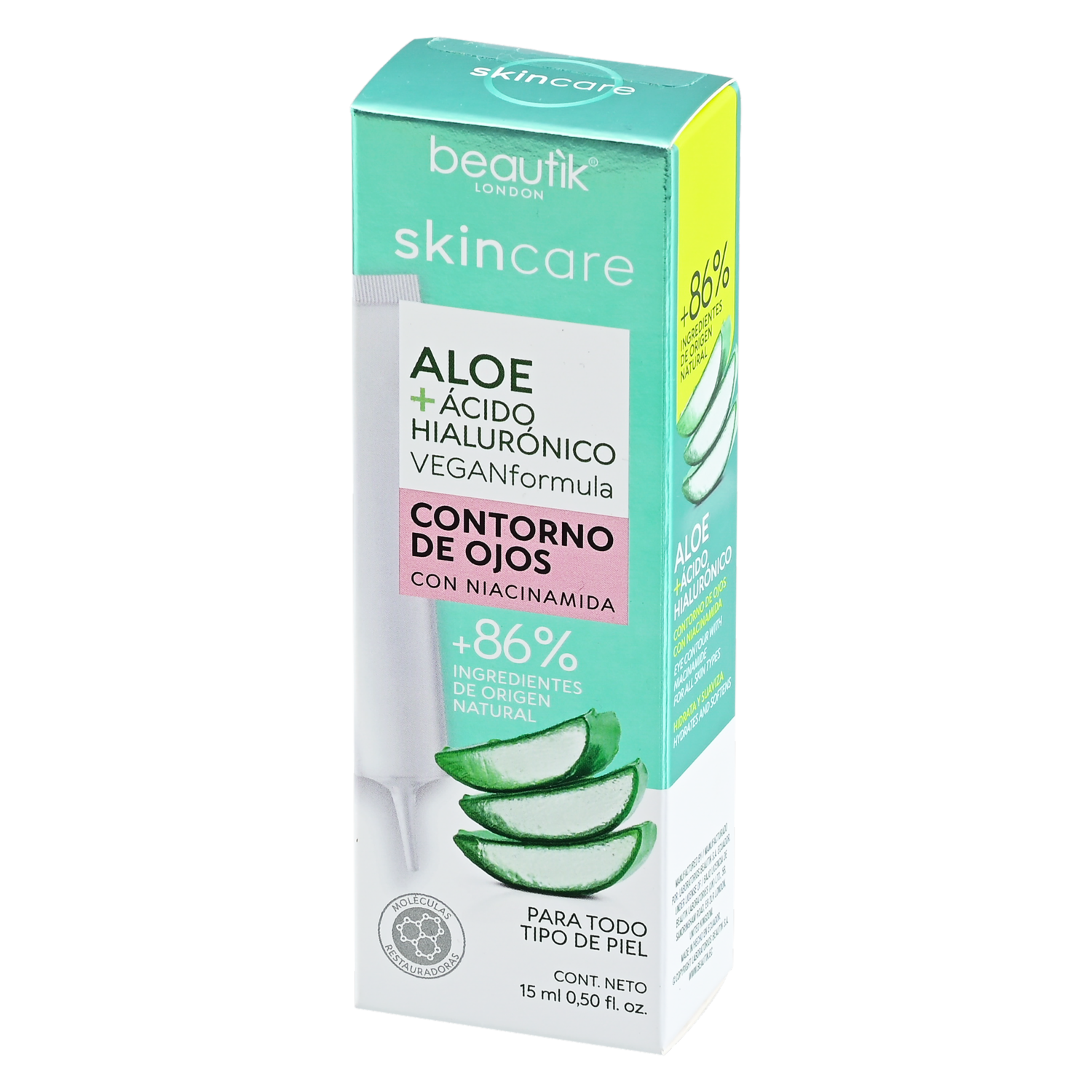 Contorno De Ojos Aloe + Acido Hialuronico SKIN CARE 15 Ml