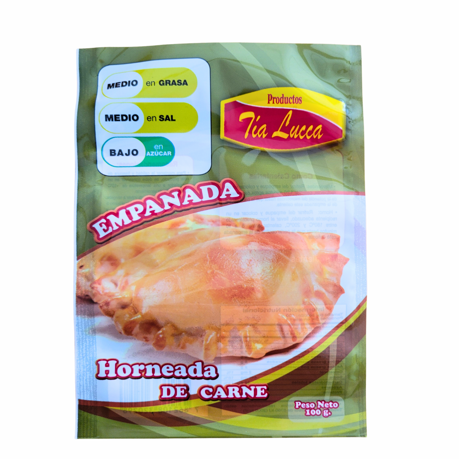 Empanada Horneada De Harina De Trigo Rellena De Carne De Res TÍA LUCCA 100 G