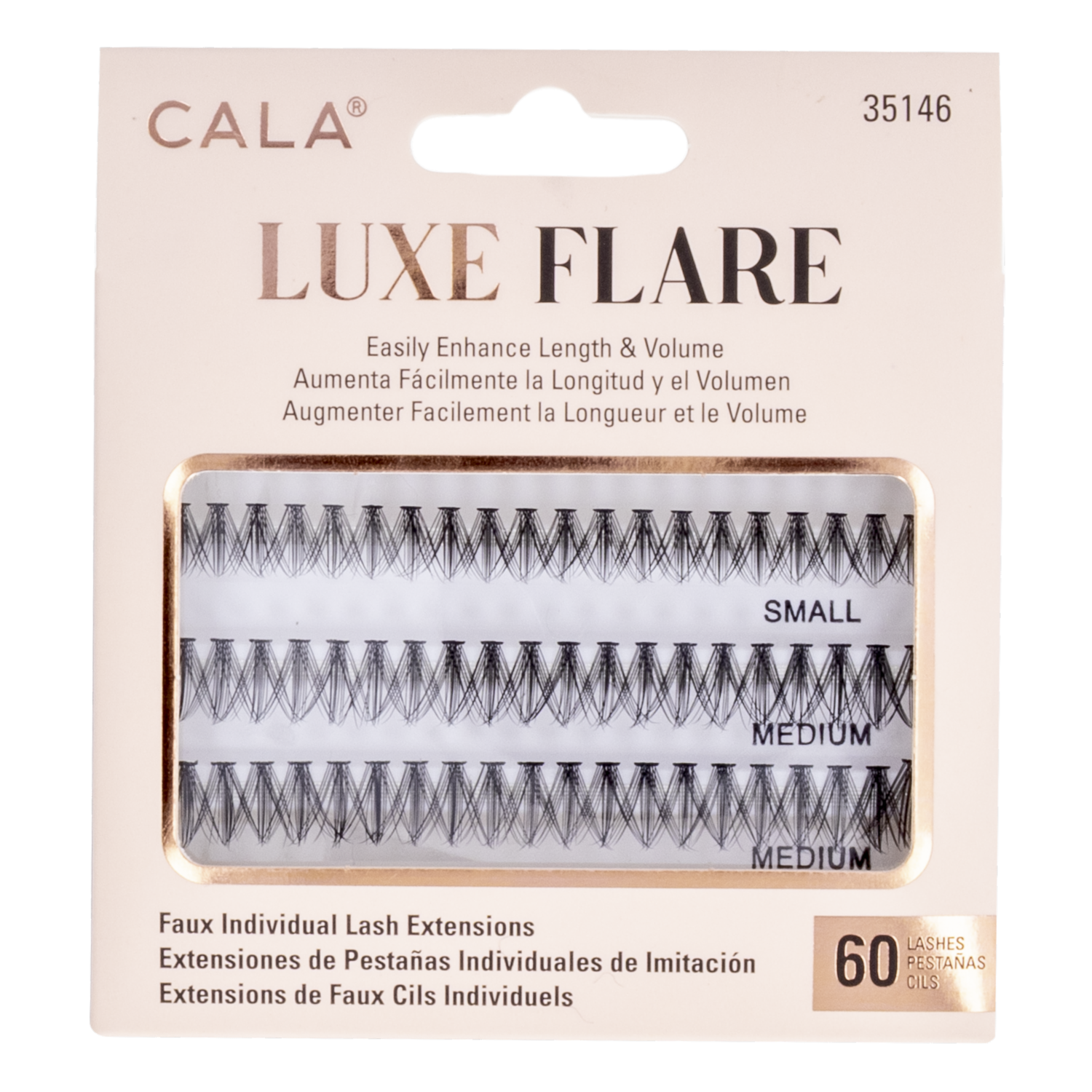 Pestañas Postizas Individuales Pequeñas Y Medianas Luxe Flare CALA X 60 Uds