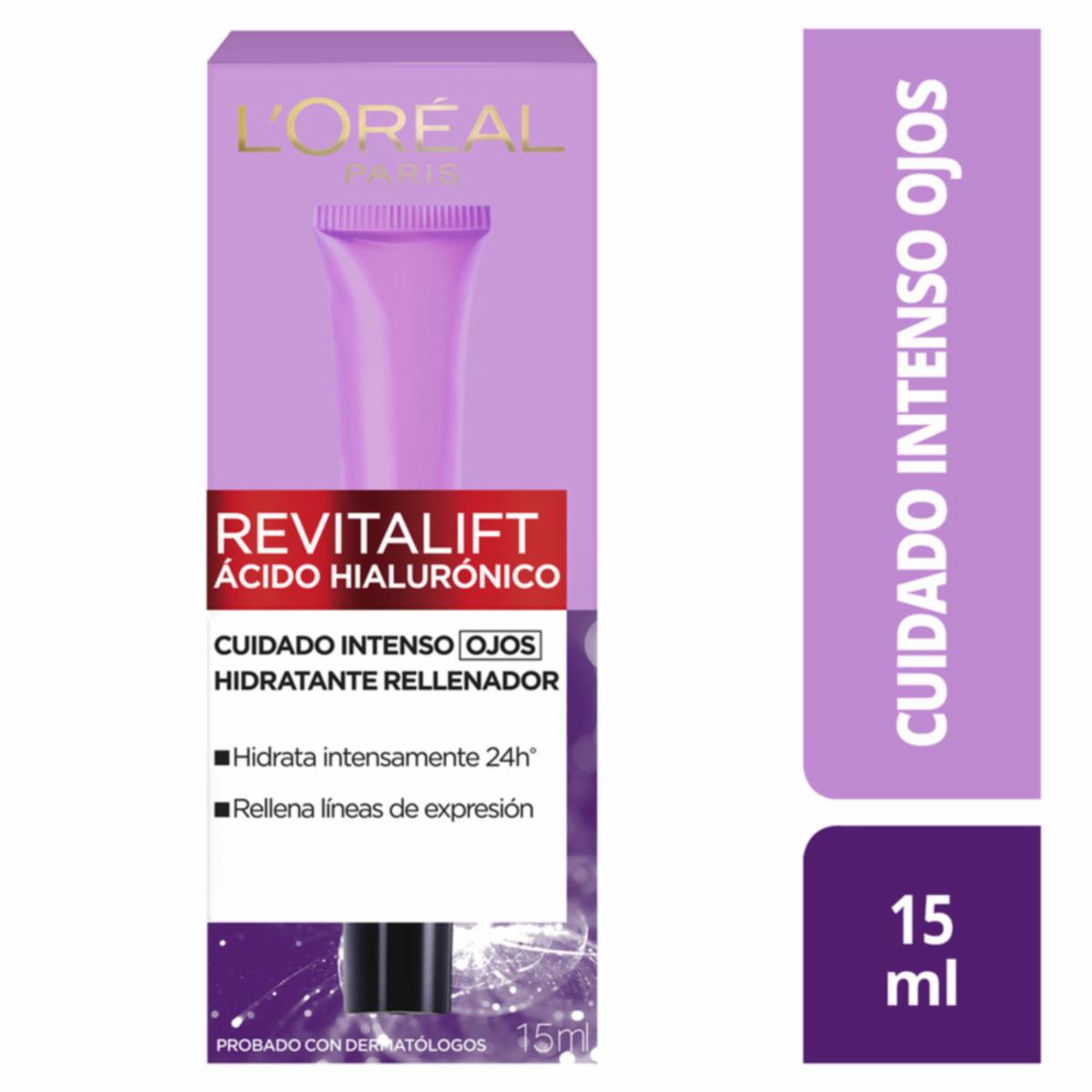 Contorno De Ojos Hidratante Rellenador Con Ácido Hialurónico Revitalift L’ORÉAL 15 Ml