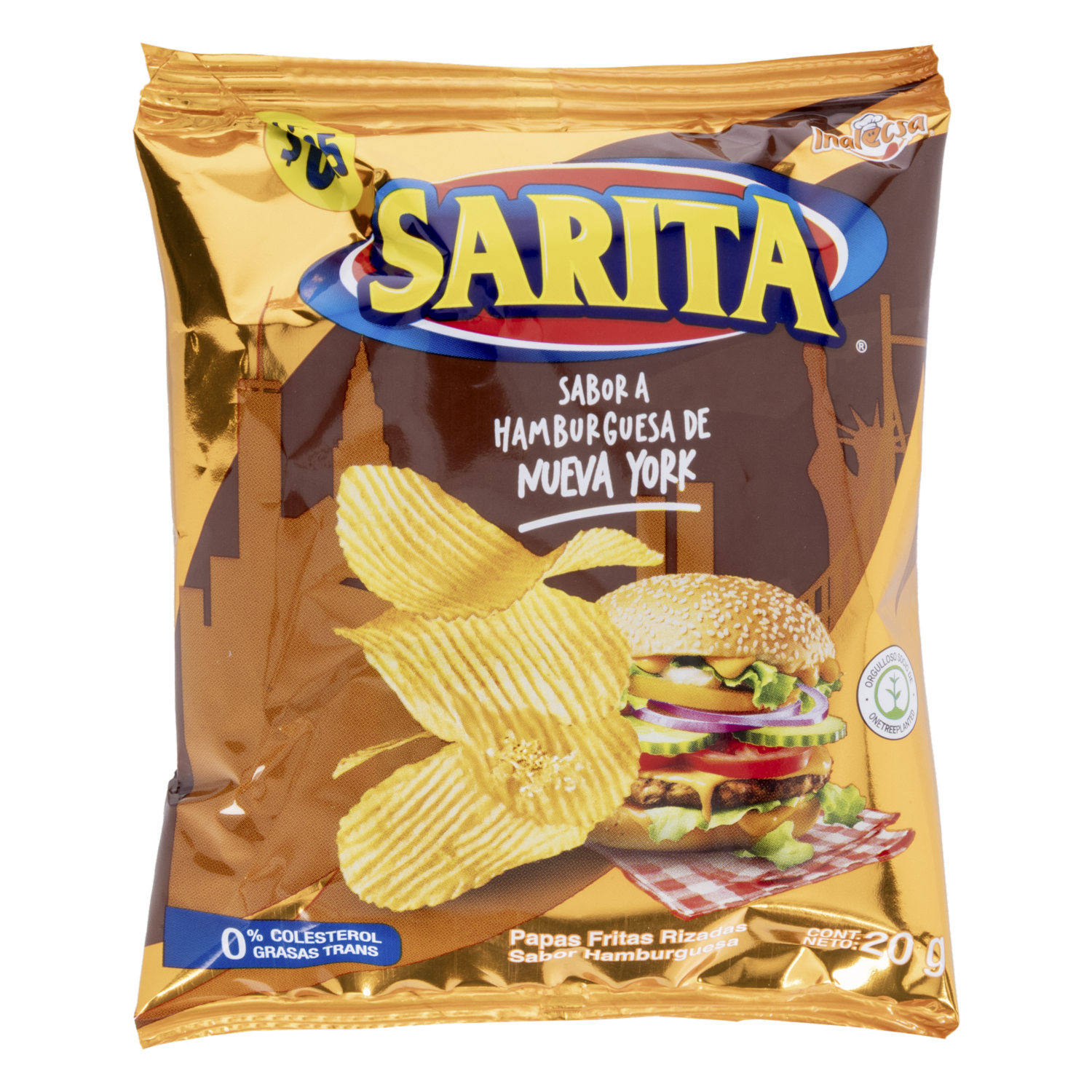 Papas Fritas Sabor Hamburguesa De Nueva York SARITA 20 G