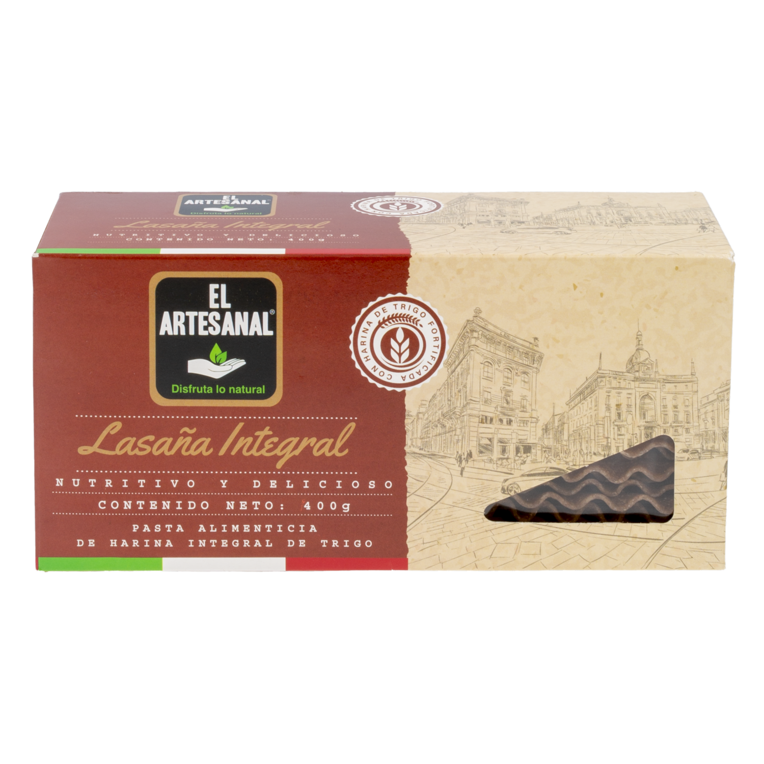 Pasta Para Lasaña Integral EL ARTESANAL 400 G