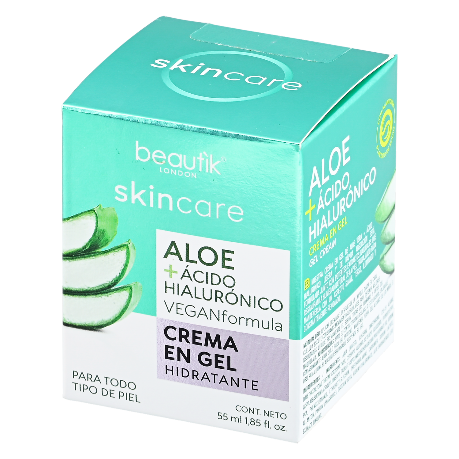 Crema Facial Aloe + Acido Hialuronico SKIN CARE 55 Ml