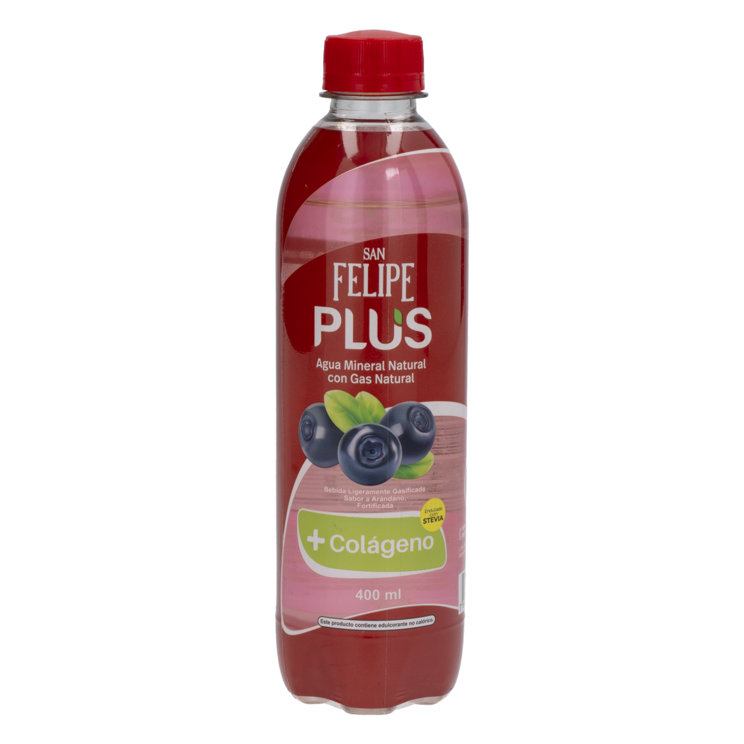 Agua Mineral Gasificada Sabor Arándano Fortificada SAN FELIPE 400 Ml