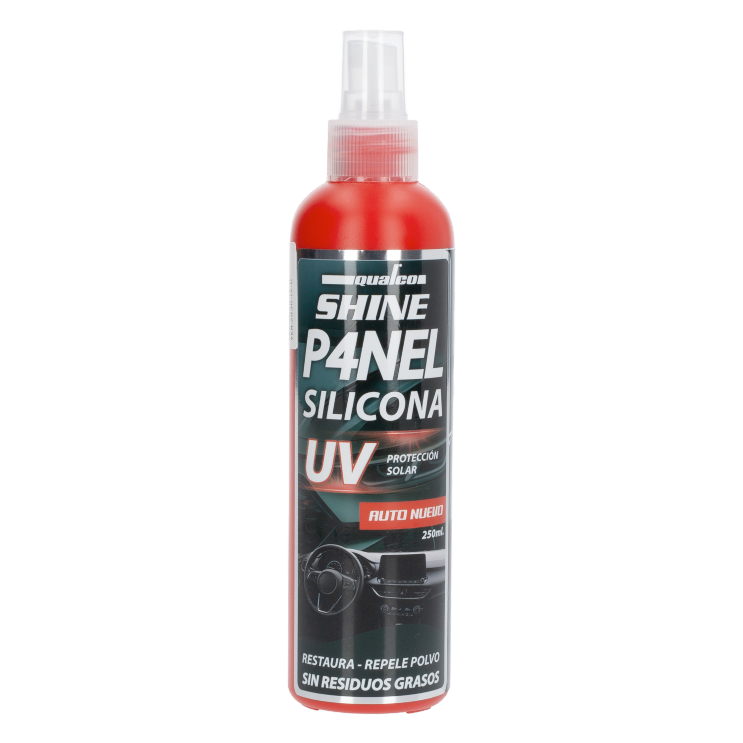 Silicona Para  Panel Fragancia Auto Nuevo QUALCO 250 Ml