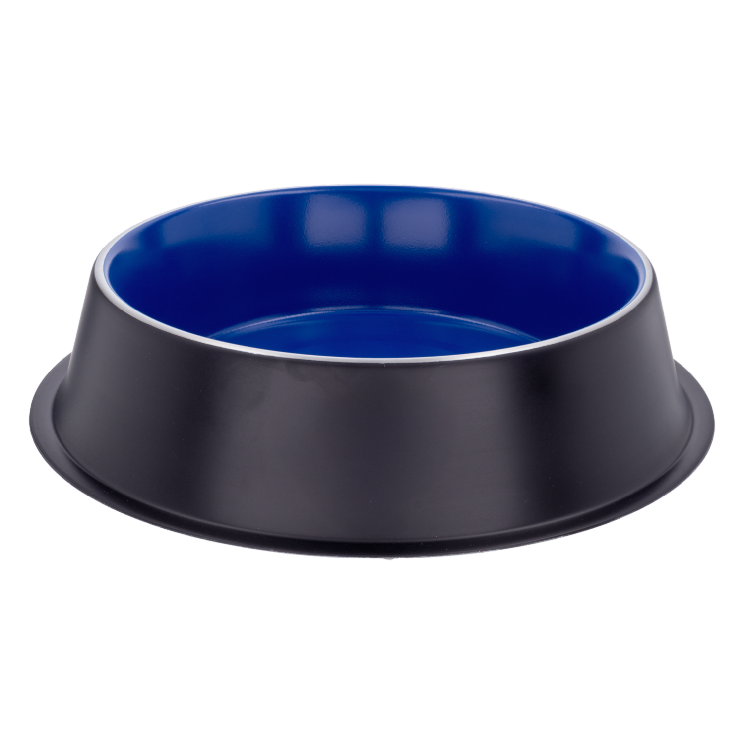 Plato Para Mascota Antideslizante Negro Y Azul KUMAR 1 Pieza