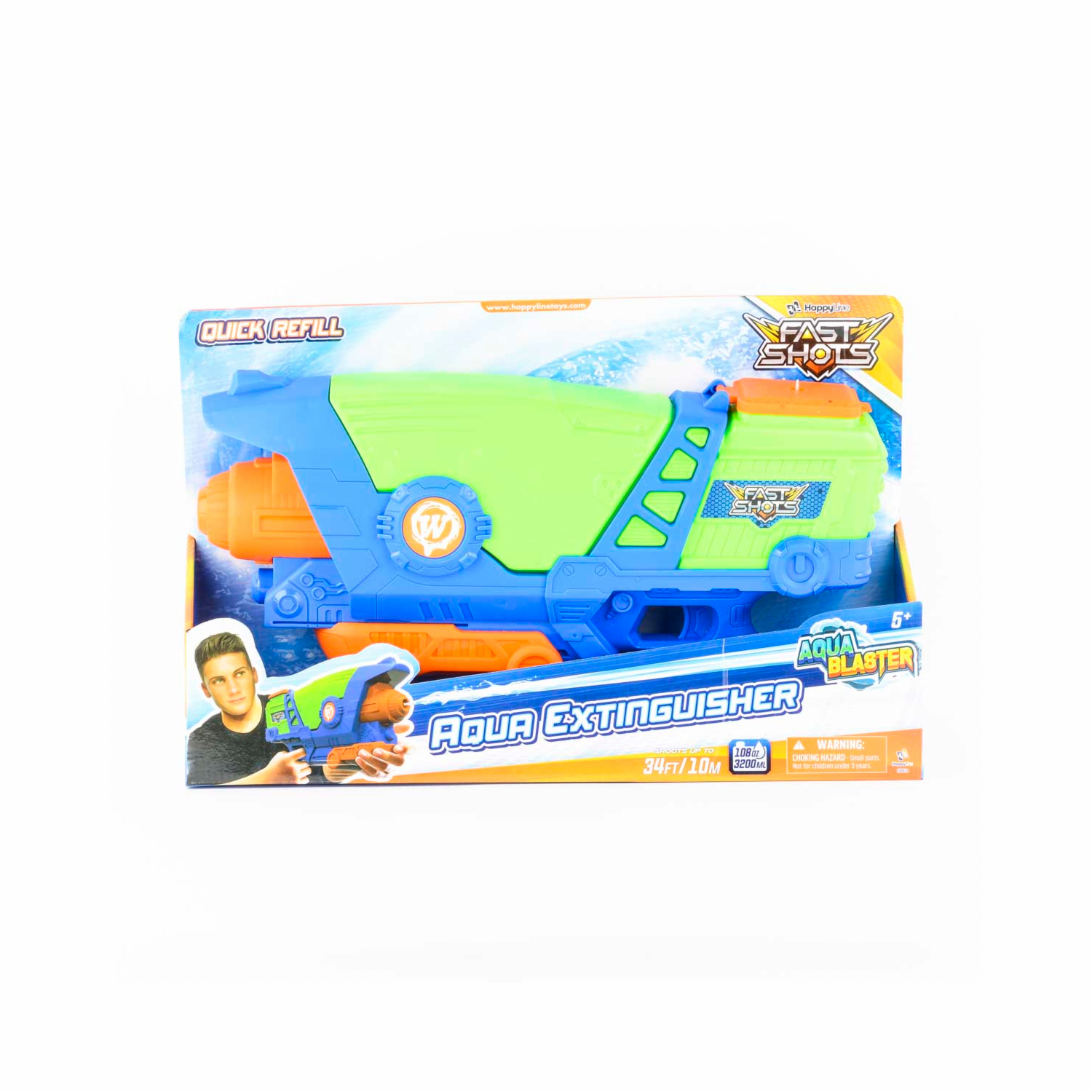 Pistola De Agua Aqua Extinguisher FAST SHOTS 10 Metros