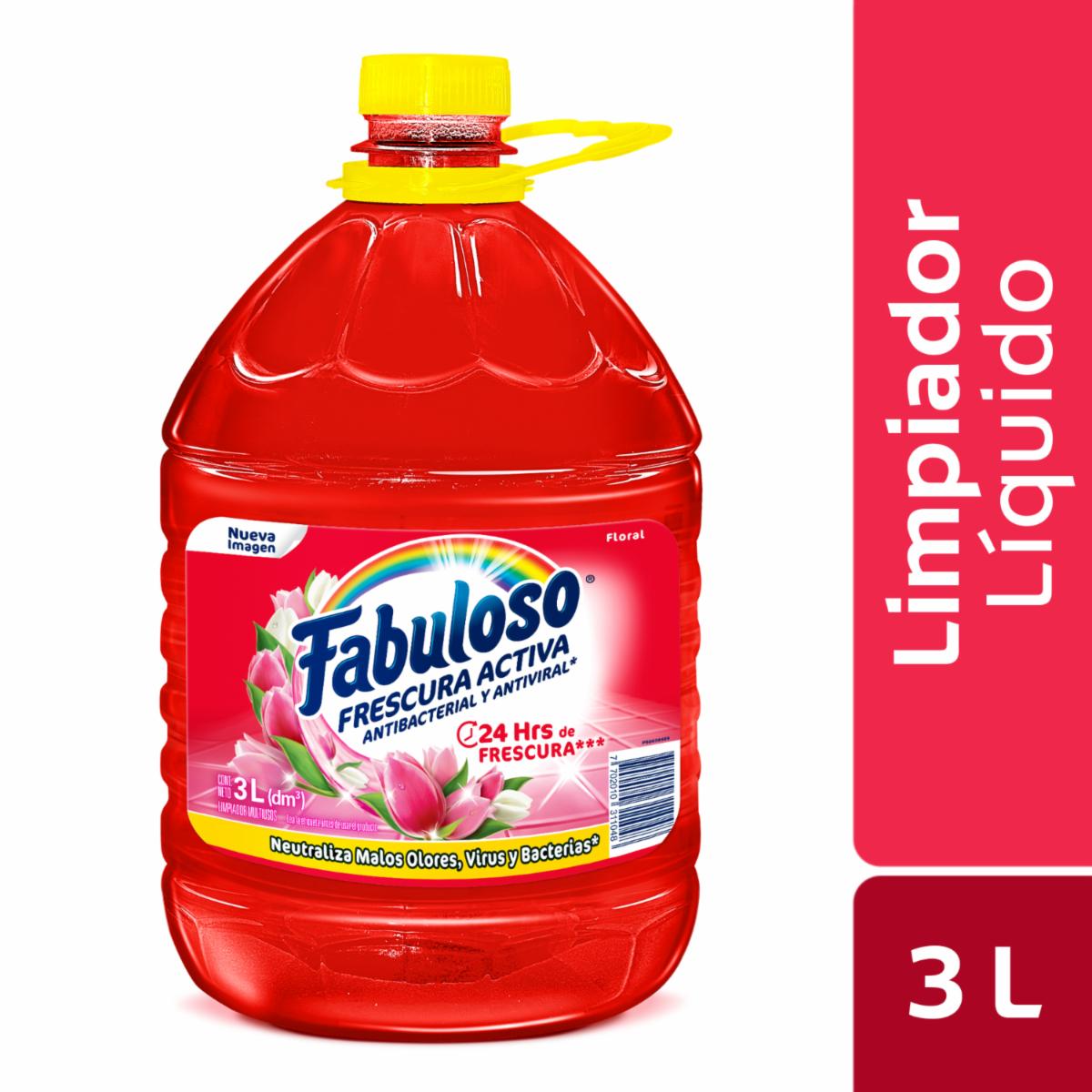 Limpiador Desinfectante Antibacterial  Floral FABULOSO 3000 Ml