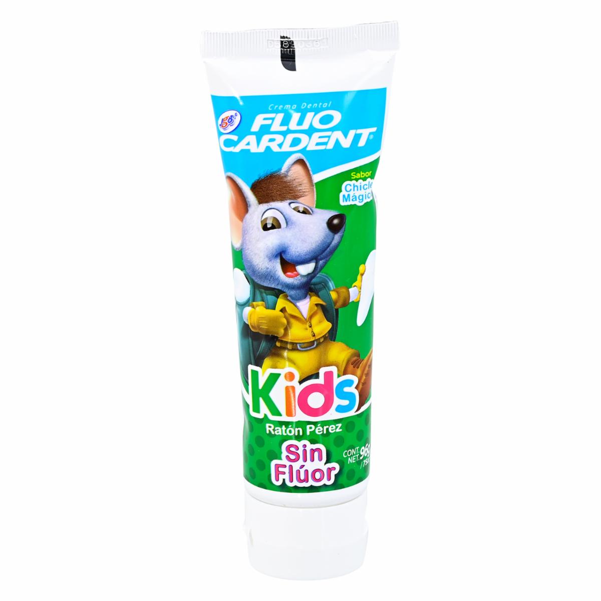 Pasta Dental Kids Ratón Pérez Sin Flúor Sabor Chicle Mágico FLUO CARDENT 96 G