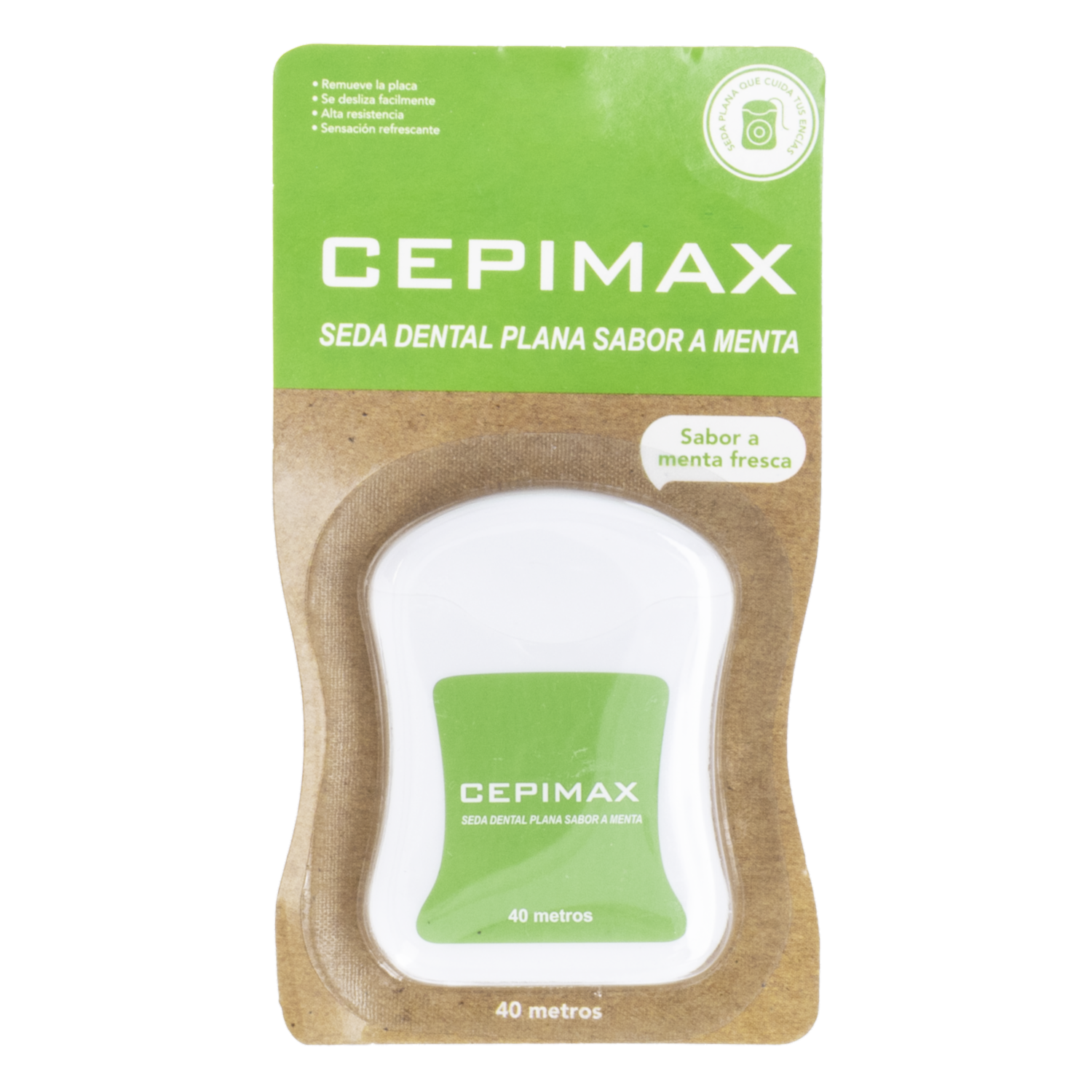 Seda Dental Plana Sabor A Menta Fresca CEPIMAX 40 M