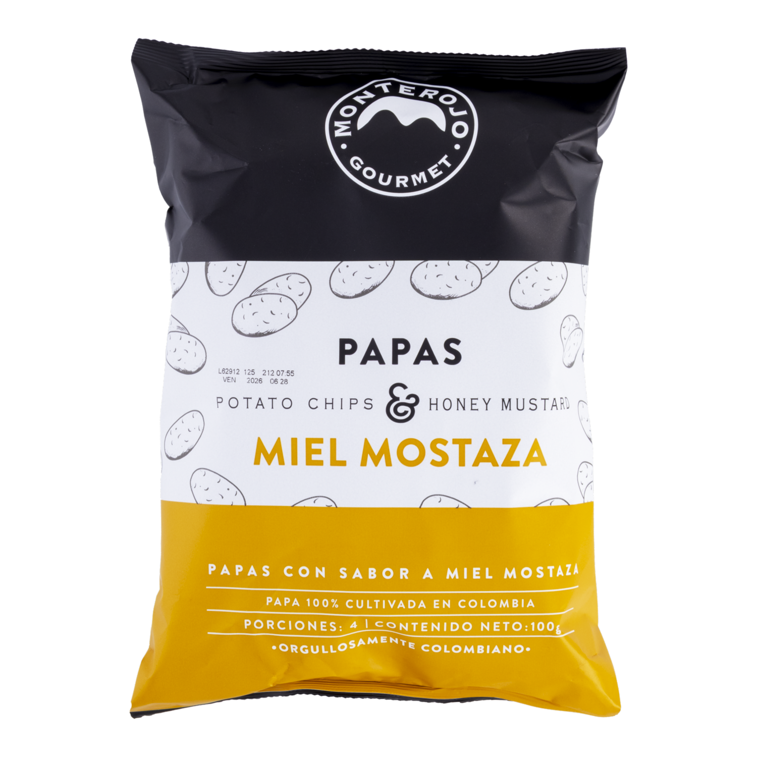 Papas Fritas Sabor Miel Y Mostaza MONTE ROJO 100 G