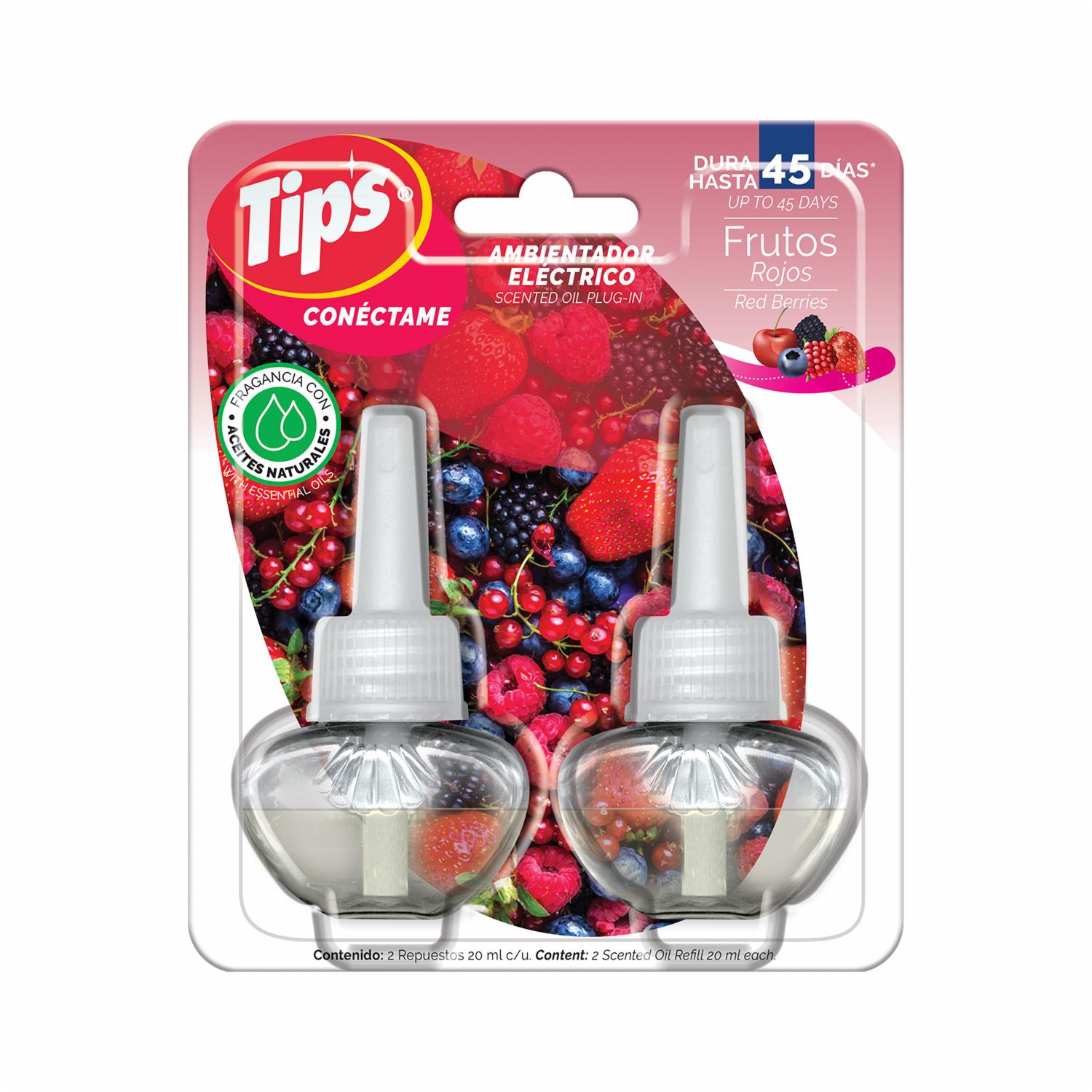 Ambiental Eléctrico Frutos Rojos TIPS 2 Uds X 20 Ml